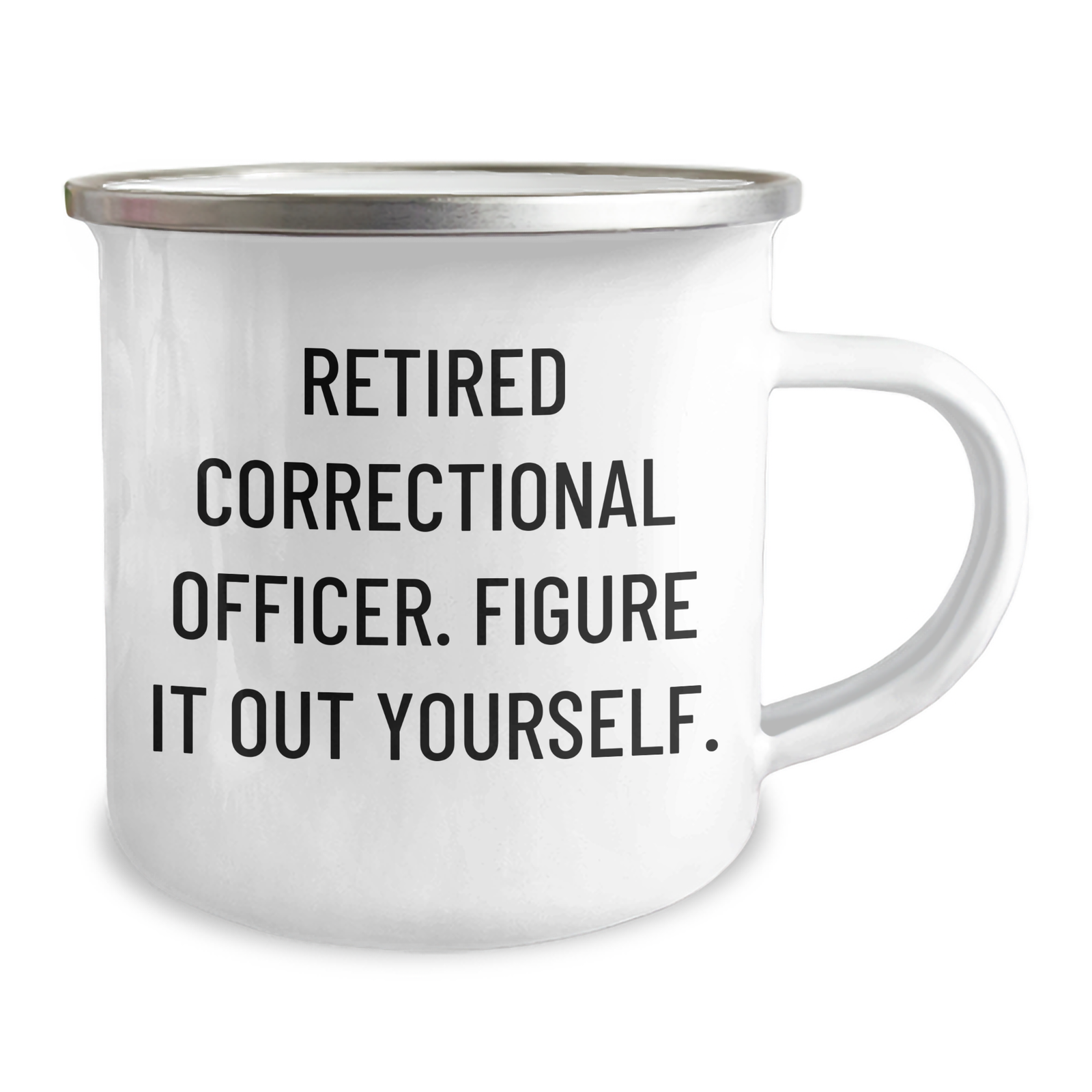Funny Correctional Officer Gifts from Men to Correctional Officer, Figuring It Out Yourself, 12 oz Stainless Steel Camping Mug, Father's Day Unique Gifts - Image 2
