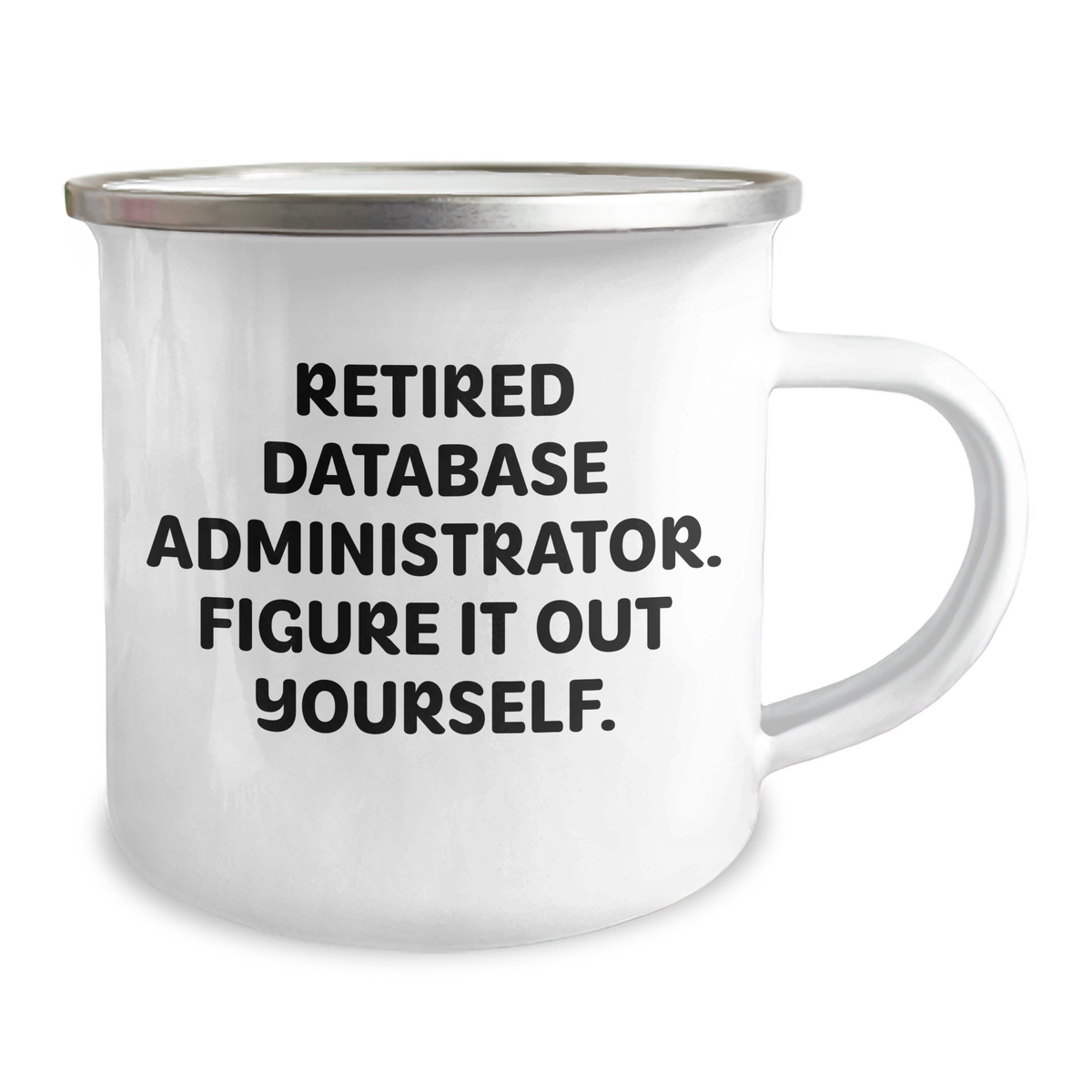 Funny Database Administrator Gifts from Friends, Father's Day Unique Gifts for Men with 'Figure It Out Yourself' Quote on Camping Mug - Image 2