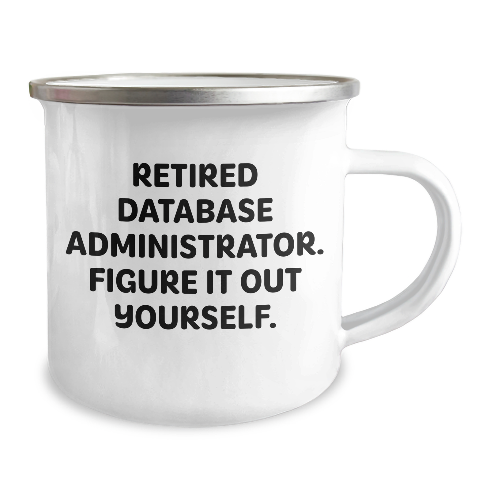 Funny Database Administrator Gifts from Friends, Father's Day Unique Gifts for Men with 'Figure It Out Yourself' Quote on Camping Mug - Image 2
