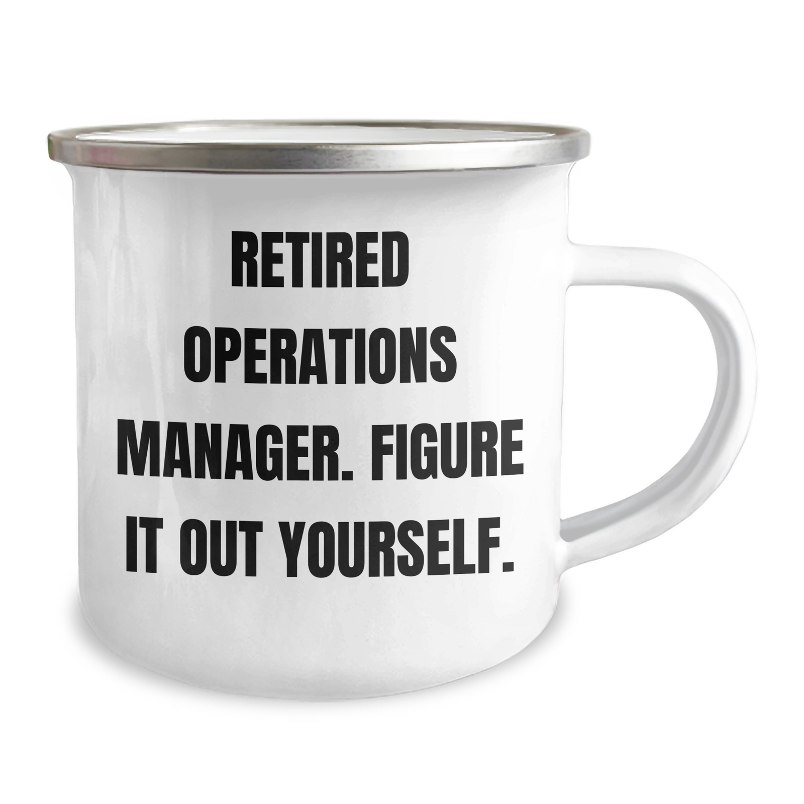 Gifts from Friends to Operations Manager, Funny Camping Mug for Him, Father's Day Unique Gifts, 'Fig It Out Yourself' Quote - Image 2