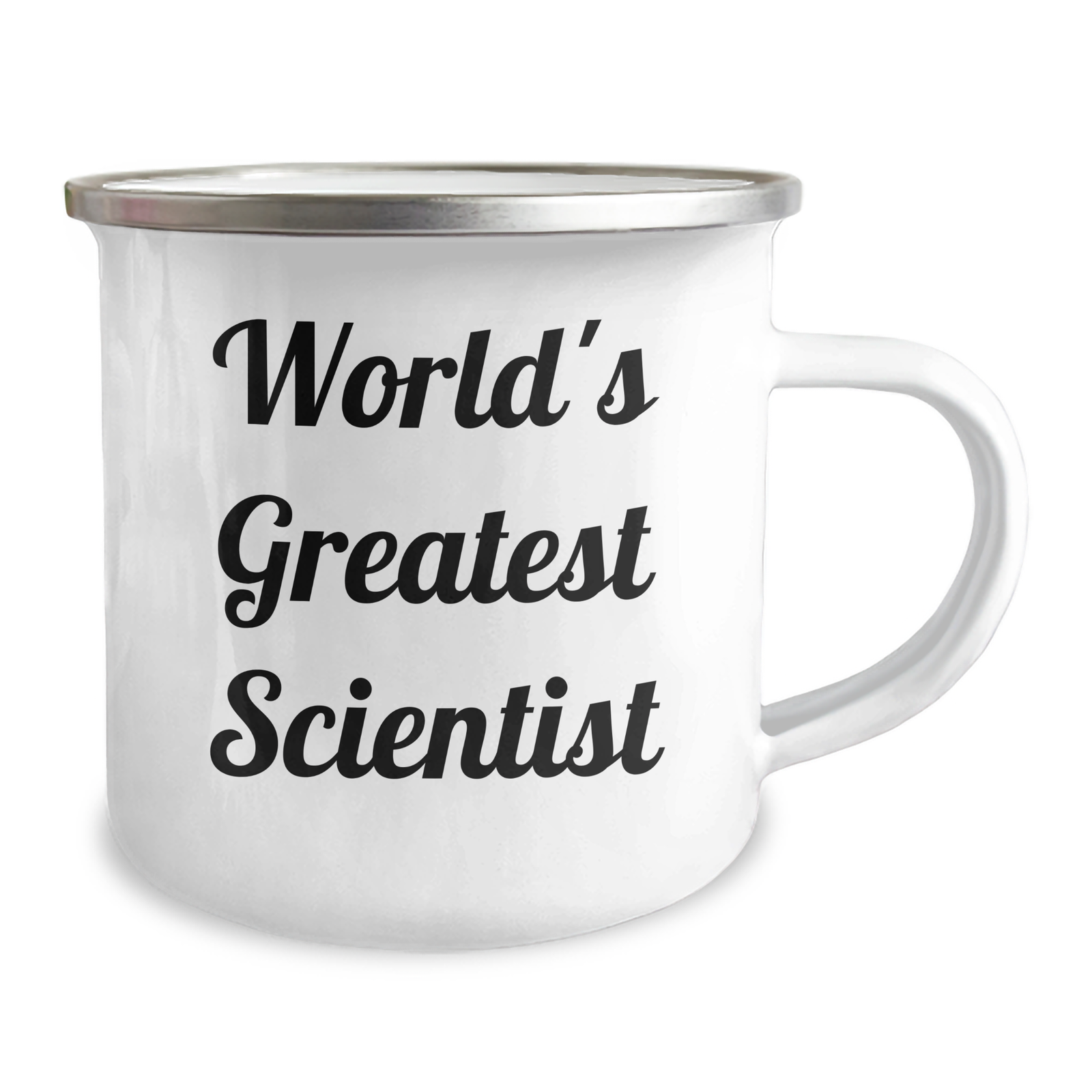 Funny 'World's Greatest Scientist' Camping Mug, Gifts from Friends to Family on Mother's Day, 12 oz Stainless Steel with Enamel Finish - Image 2