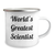 Funny 'World's Greatest Scientist' Camping Mug, Gifts from Friends to Family on Mother's Day, 12 oz Stainless Steel with Enamel Finish - Image 2