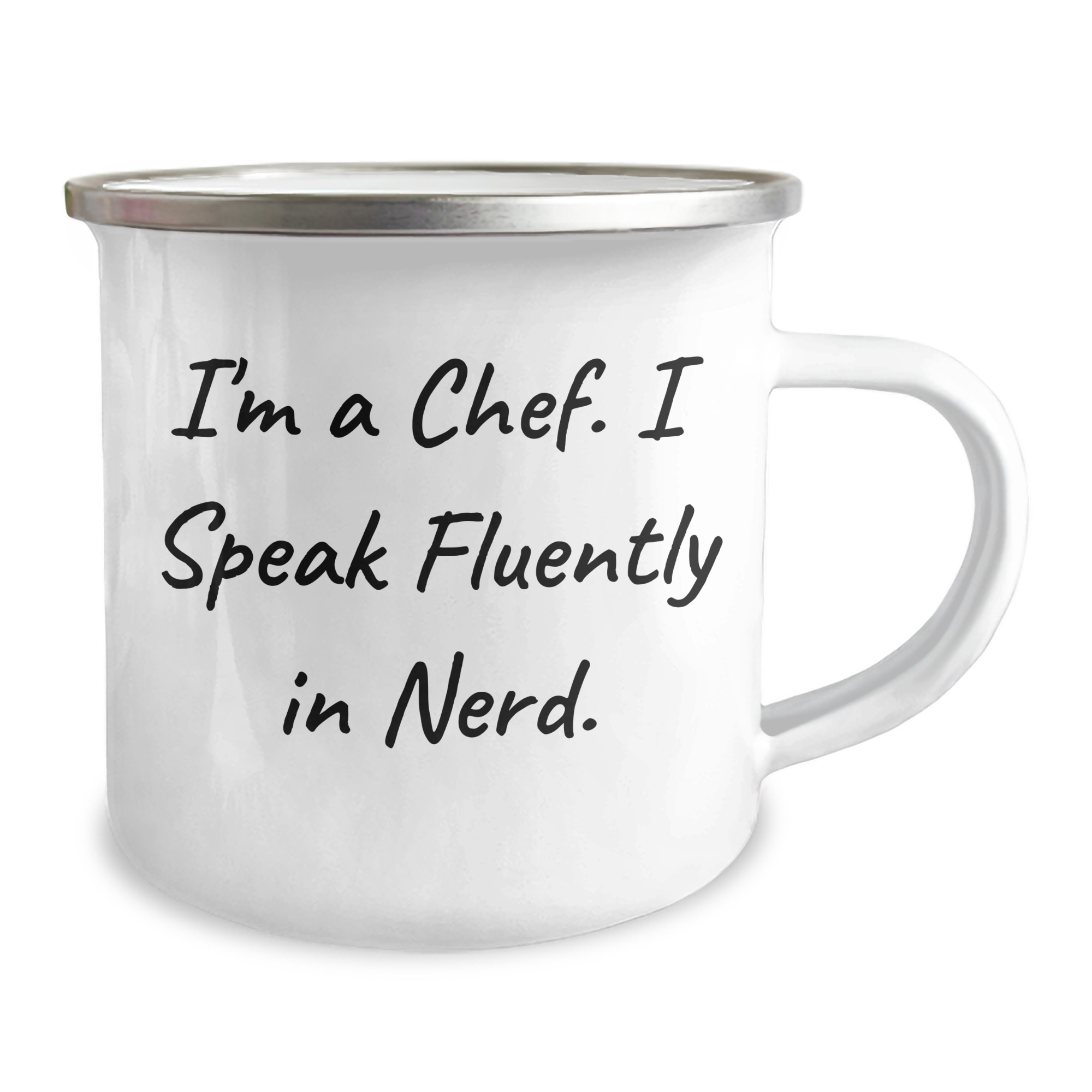 Funny Chef Gifts, Camping Mug for Men, 'I'm A Chef. I Speak Fluently In genius.' - Unique Father's Day Presents from Friends to Family - Image 2