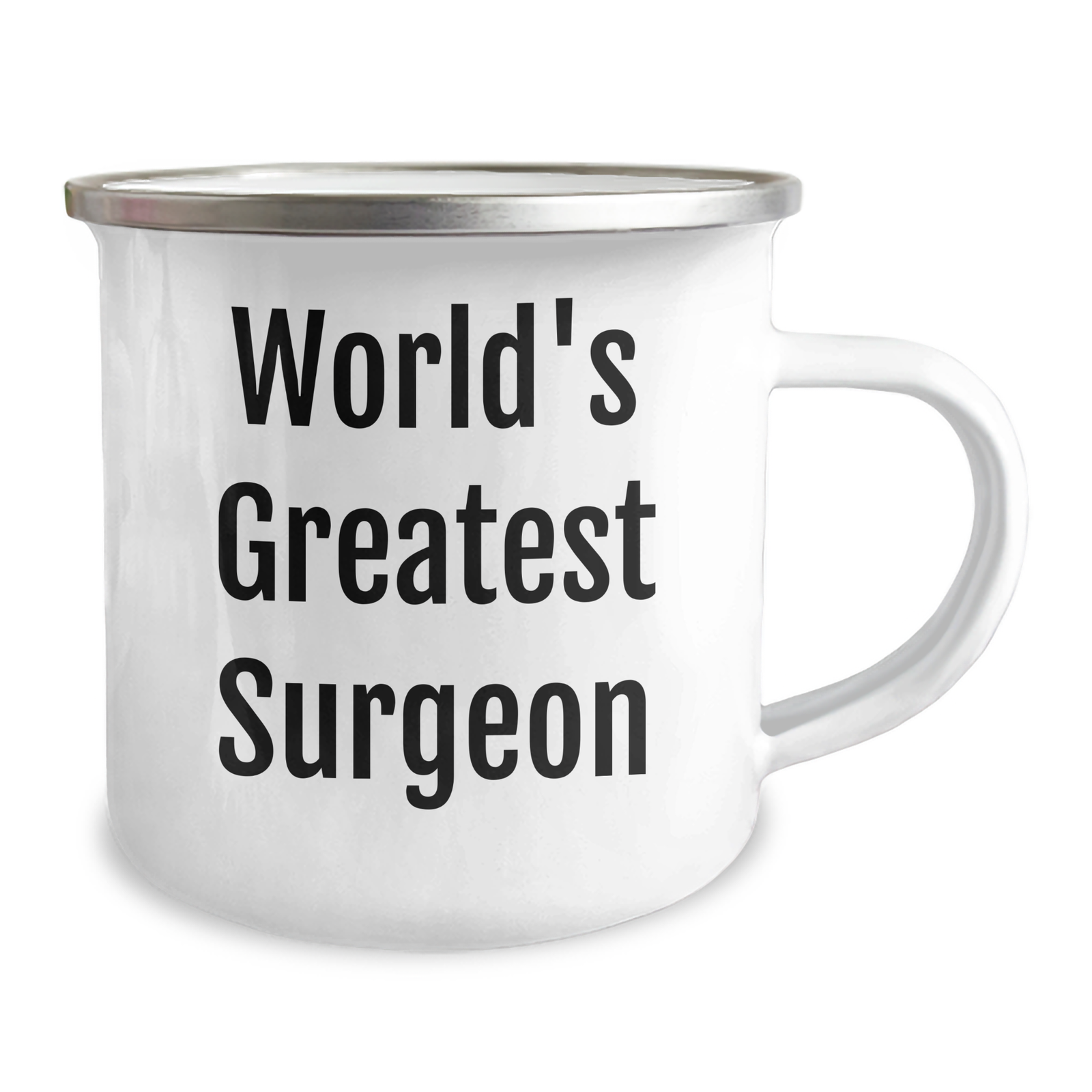 Funny Quotes Surgeon Gifts, World's Greatest Surgeon, Mother's Day Unique Gifts from Family to Surgeon, 12 oz Stainless Steel Camping Mug - Image 2