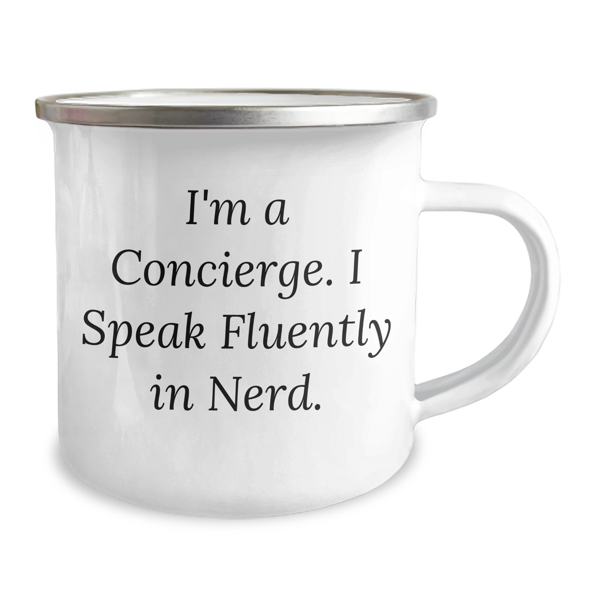 Concierge Gifts from Friends - Camping Mug for Her - Funny Quote 'I'm A Concierge. I Speak Fluently In genius.' - Father's Day Unique Gifts - Image 2