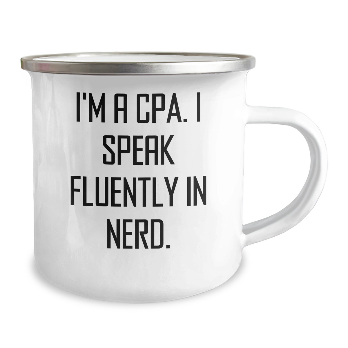 Funny CPA Gifts for Men, Camping Mugs for Dad from Men, Unique Father's Day Presents with Quote 'I'm A Cpa. I Speak Fluently In genius.' - Image 2