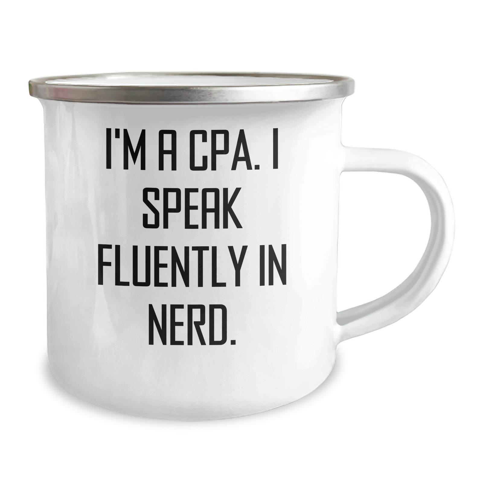 Funny CPA Gifts for Men, Camping Mugs for Dad from Men, Unique Father's Day Presents with Quote 'I'm A Cpa. I Speak Fluently In genius.' - Image 2