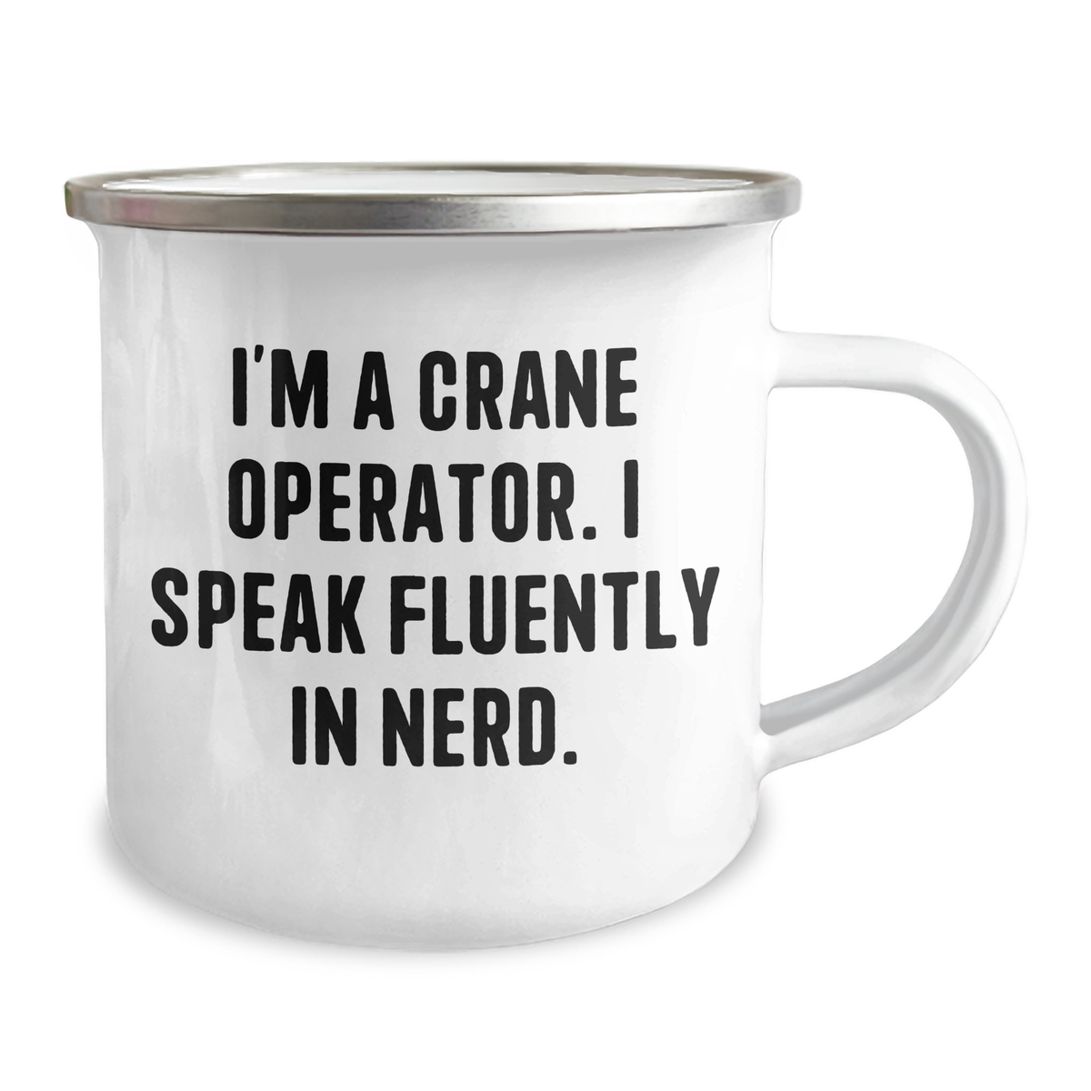 Funny Crane Operator Gifts from Friends for Father's Day Unique Crane Operator Mug, I'm A Crane Operator. I Speak Fluently In genius. - Image 2