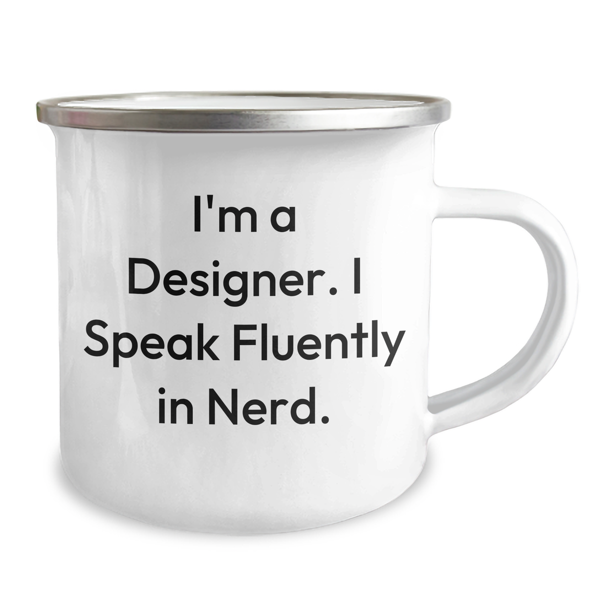 Designer Gifts from Friends, Unique Camping Mug for Him, I'm A Designer. I Speak Fluently In genius., Funny Father's Day Unique Gift - Image 2