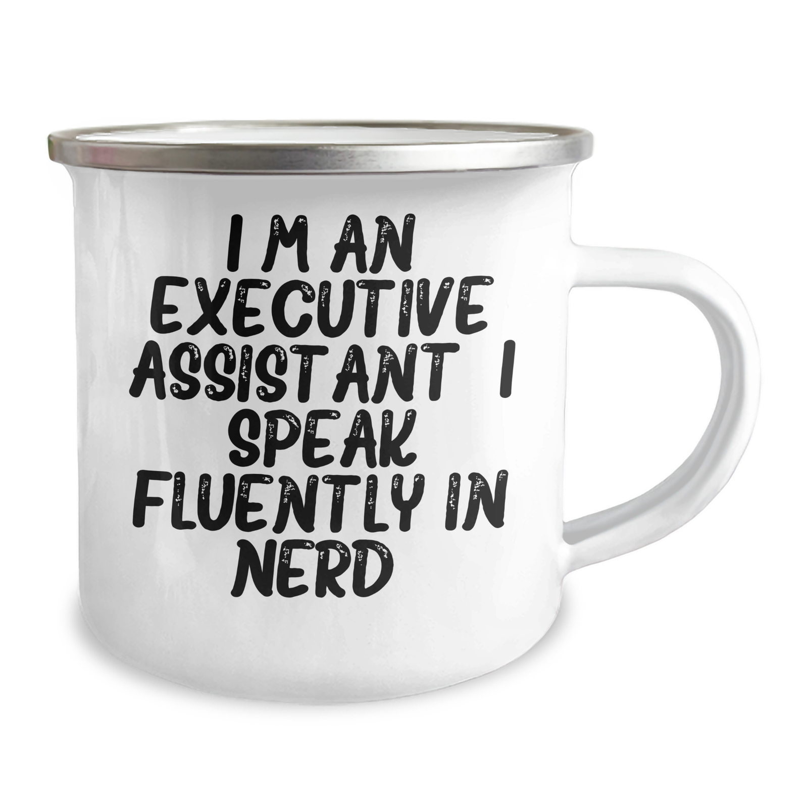 Executive Assistant Gifts, Funny Camping Mug by I'm An Executive Assistant. I Speak Fluently In genius. - Gifts from Friends for Father's Day - Image 2