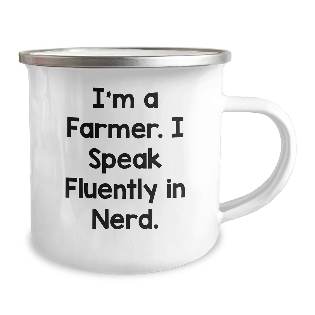 Funny Farmer Gifts from Men to Dad - I'm A Farmer. I Speak Fluently In genius. Camping Mug for Father's Day - Image 2