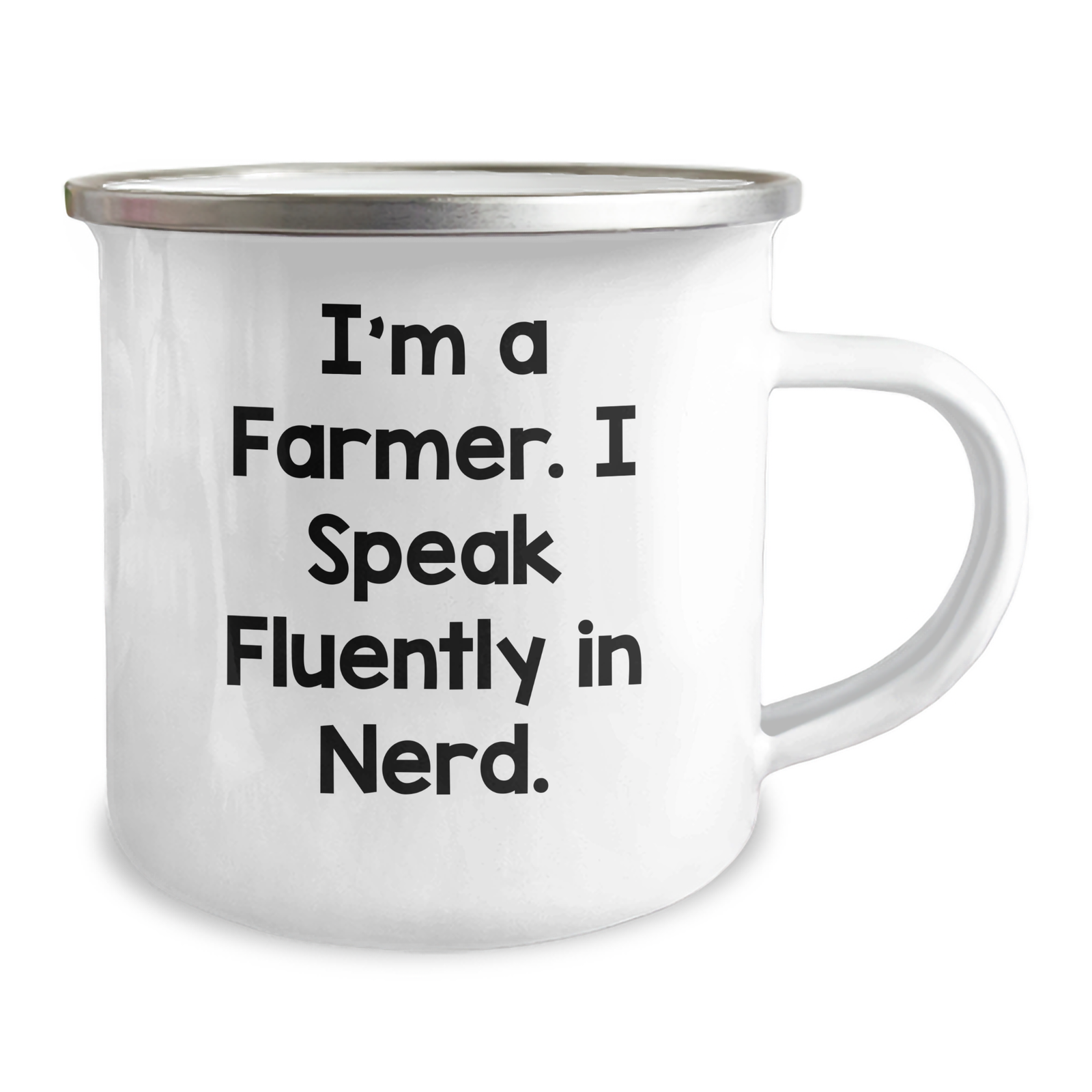 Funny Farmer Gifts from Men to Dad - I'm A Farmer. I Speak Fluently In genius. Camping Mug for Father's Day - Image 2