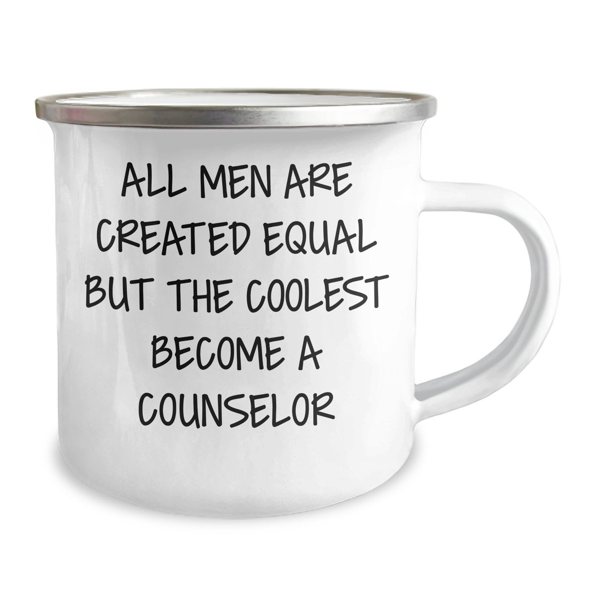 Funny Counselor Gifts from Men, Gifts for Counselor on Mother's Day - Camping Mug, 'All Men Are Created Equal But The Coolest Become A Counselor' - Unique Counselor Mug for Her, Him, Friends, Family - Image 2