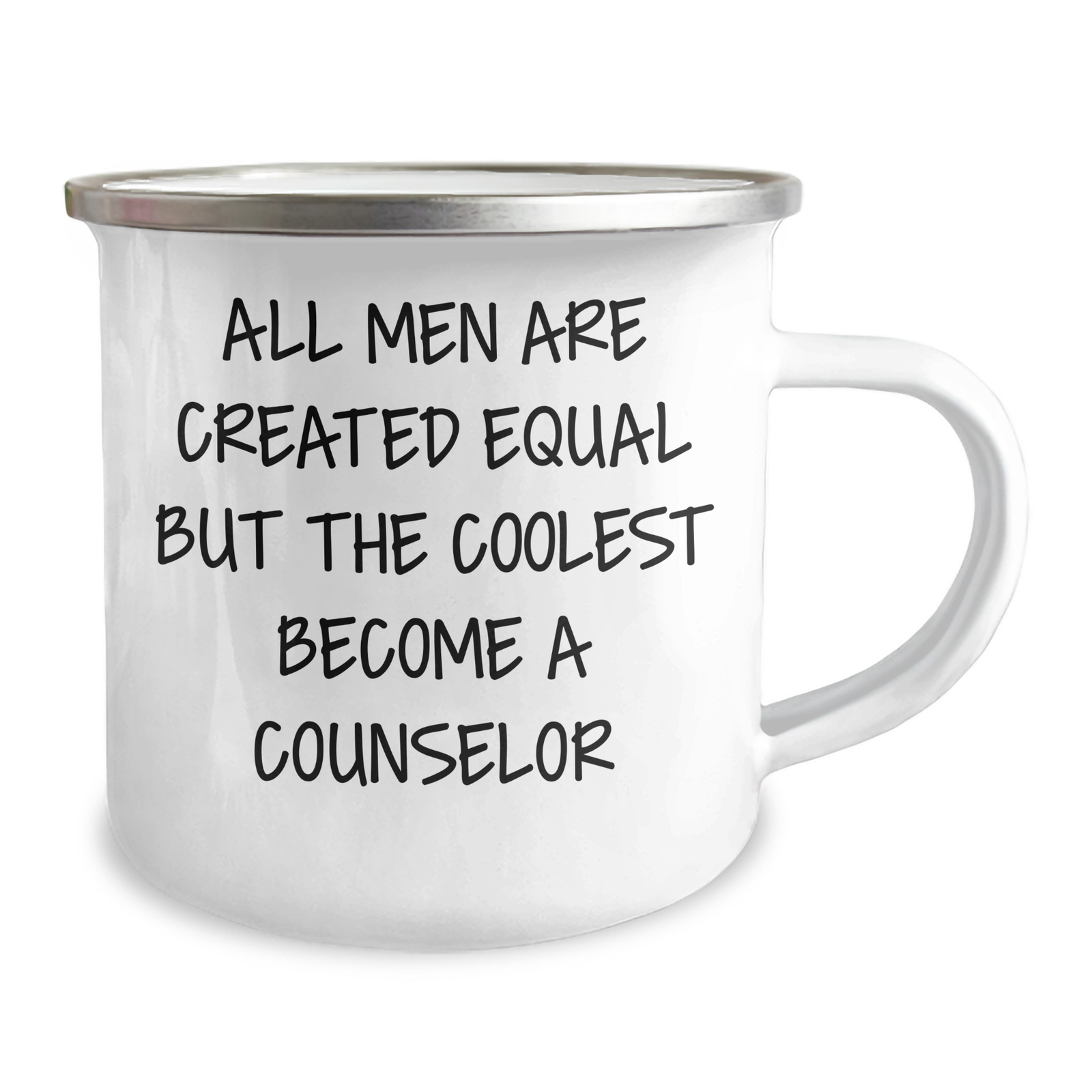 Funny Counselor Gifts from Men, Gifts for Counselor on Mother's Day - Camping Mug, 'All Men Are Created Equal But The Coolest Become A Counselor' - Unique Counselor Mug for Her, Him, Friends, Family - Image 2