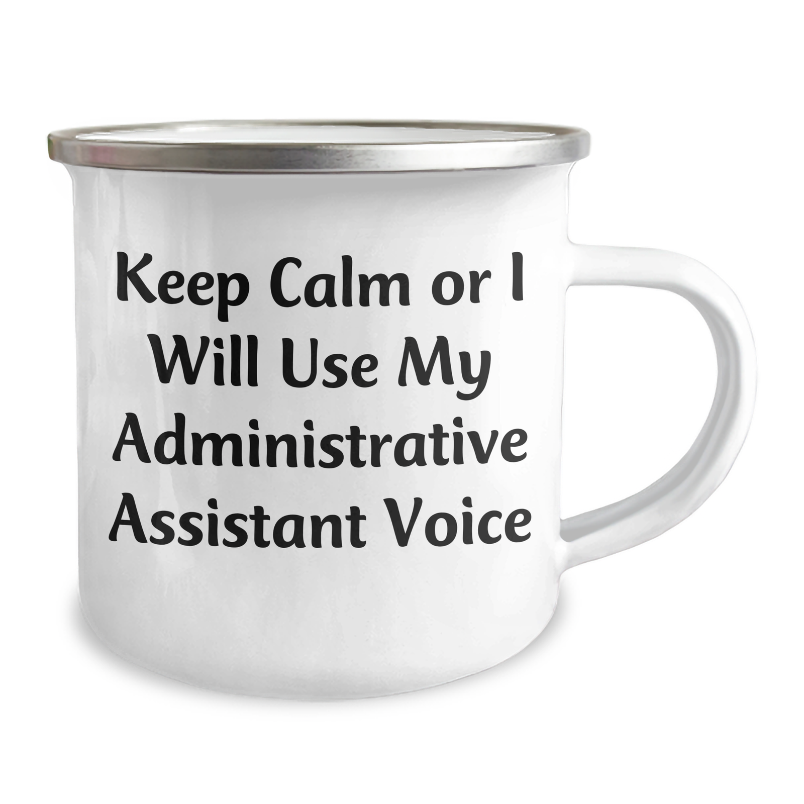 Funny Gifts from Men, Women, or Coworkers, Keep Calm Or I Will Use My Administrative Assistant Voice Camping Mug, Unique Administrative Assistant Gifts for Mother's Day - Image 2