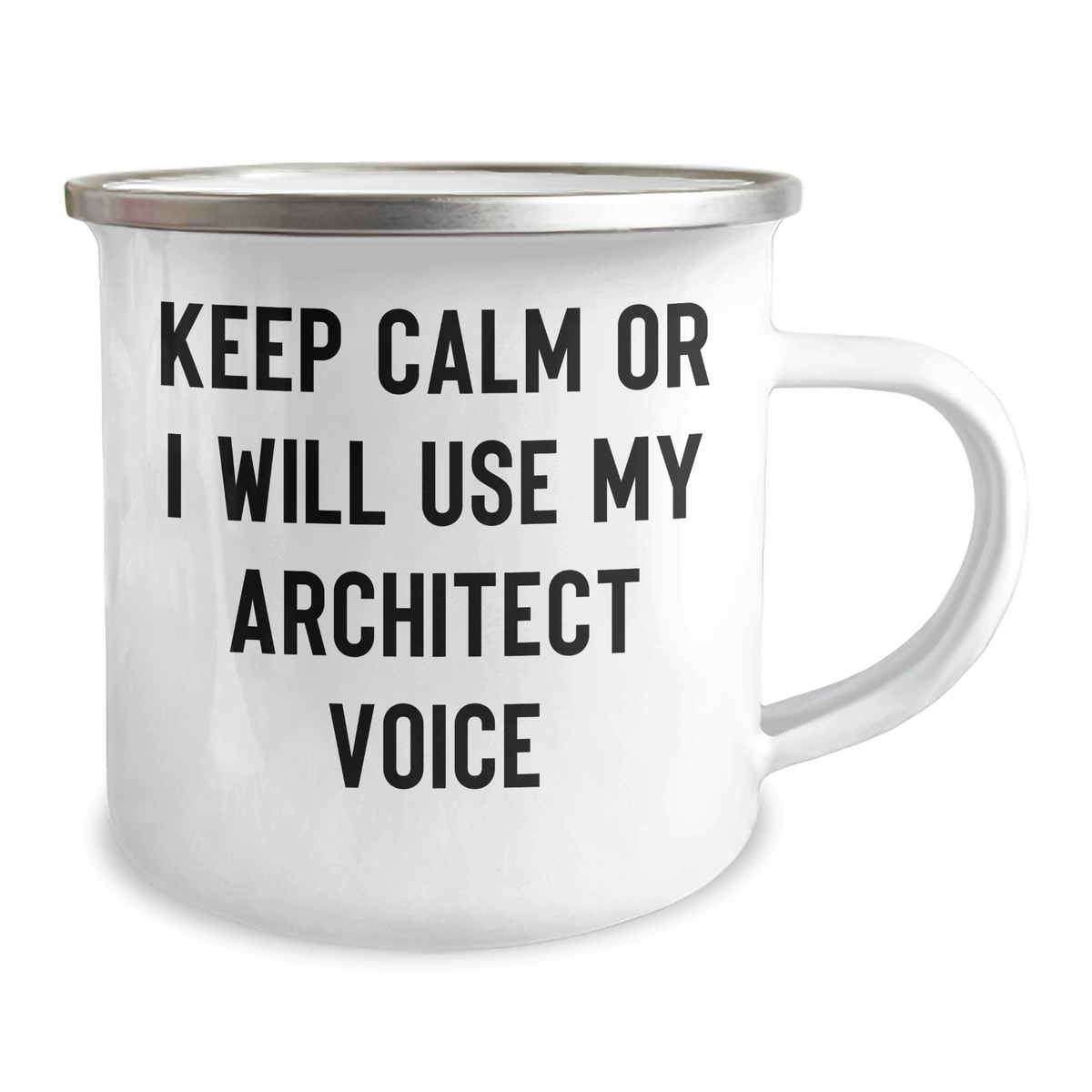 Architect Gifts, Funny Camping Mug, 'Keep Calm Or I Will Use My Architect Voice', Father's Day Unique Gifts from Men to Men - Image 2