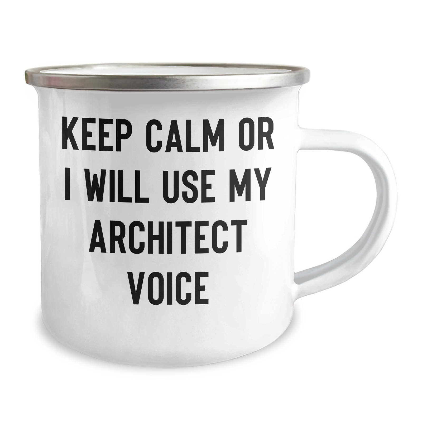 Architect Gifts, Funny Camping Mug, 'Keep Calm Or I Will Use My Architect Voice', Father's Day Unique Gifts from Men to Men - Image 2
