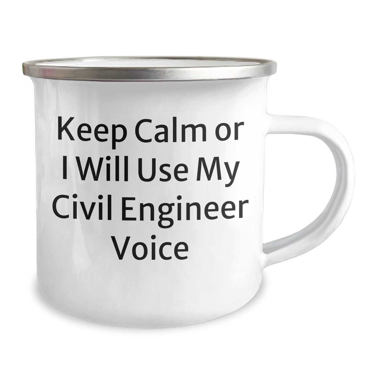 Civil Engineer Gifts from Friends - Keep Calm Or I Will Use My Civil Engineer Voice Camping Mug for Mother's Day - Image 2