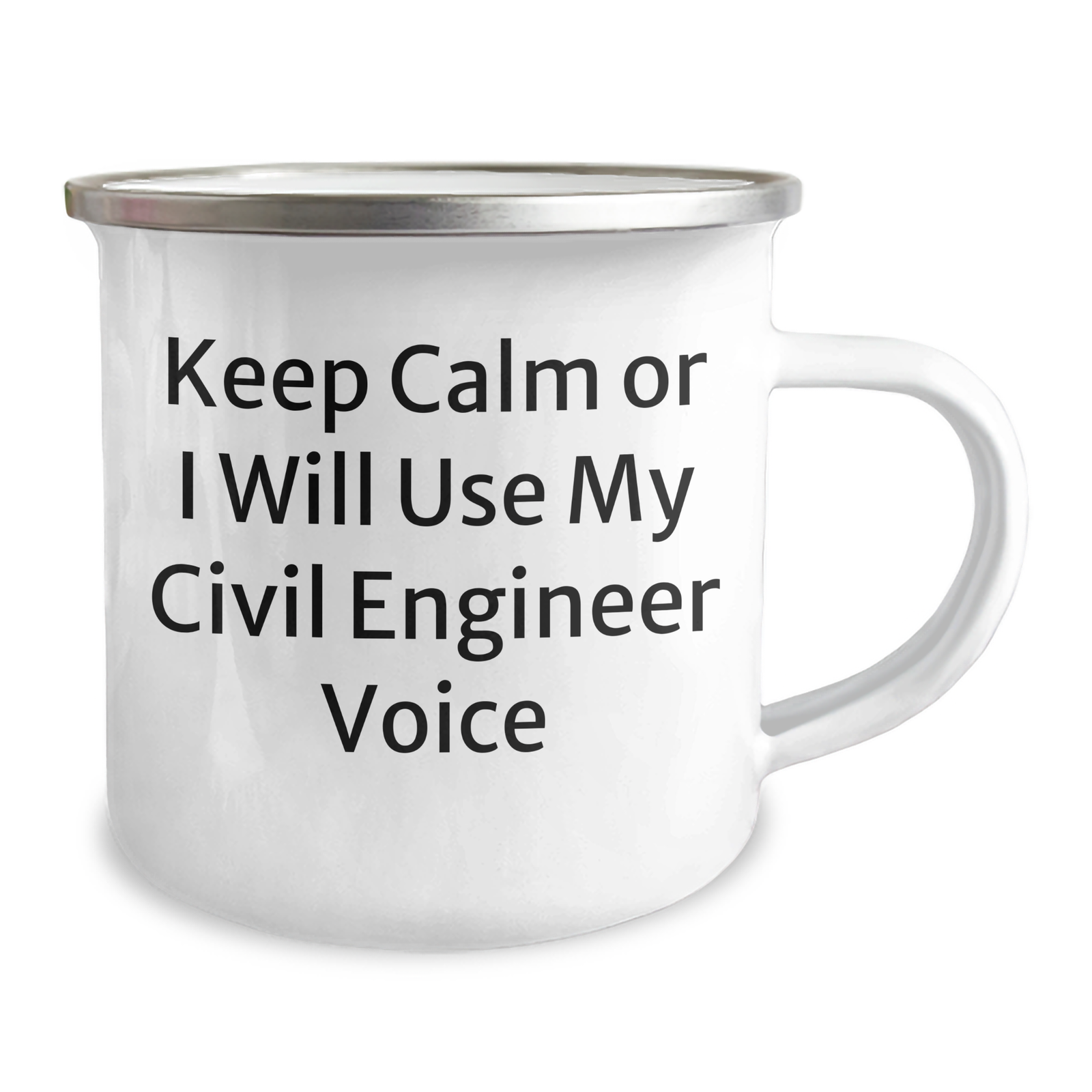 Civil Engineer Gifts from Friends - Keep Calm Or I Will Use My Civil Engineer Voice Camping Mug for Mother's Day - Image 2