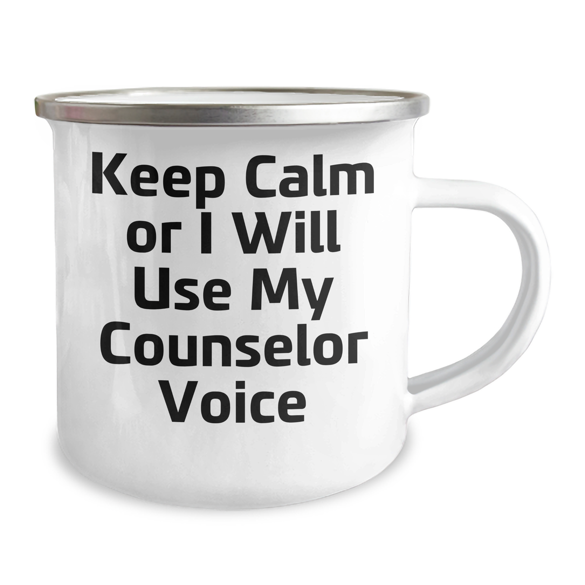 Counselor Camping Mug - Keep Calm Or I Will Use My Counselor Voice, Funny Counselor Gifts for Men, Unique Father's Day Unique Gifts from Family, Friends, or Coworkers - Image 2