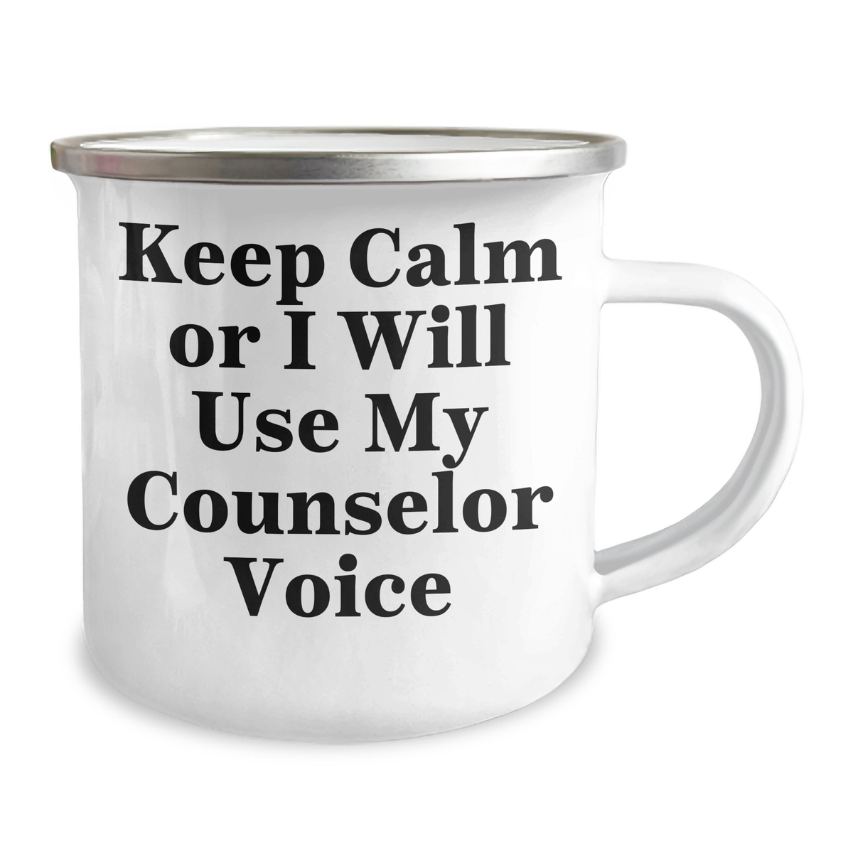 Counselor Gifts from Friends: Keep Calm Or I Will Use My Counselor Voice Funny Camping Mug, Father's Day Unique Gifts for Counselor Men - Image 2