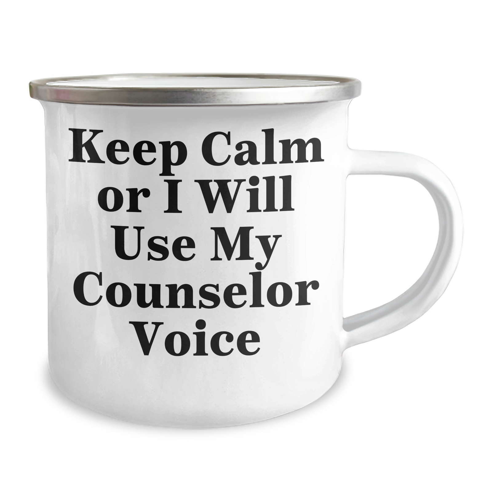 Counselor Gifts from Friends: Keep Calm Or I Will Use My Counselor Voice Funny Camping Mug, Father's Day Unique Gifts for Counselor Men - Image 2