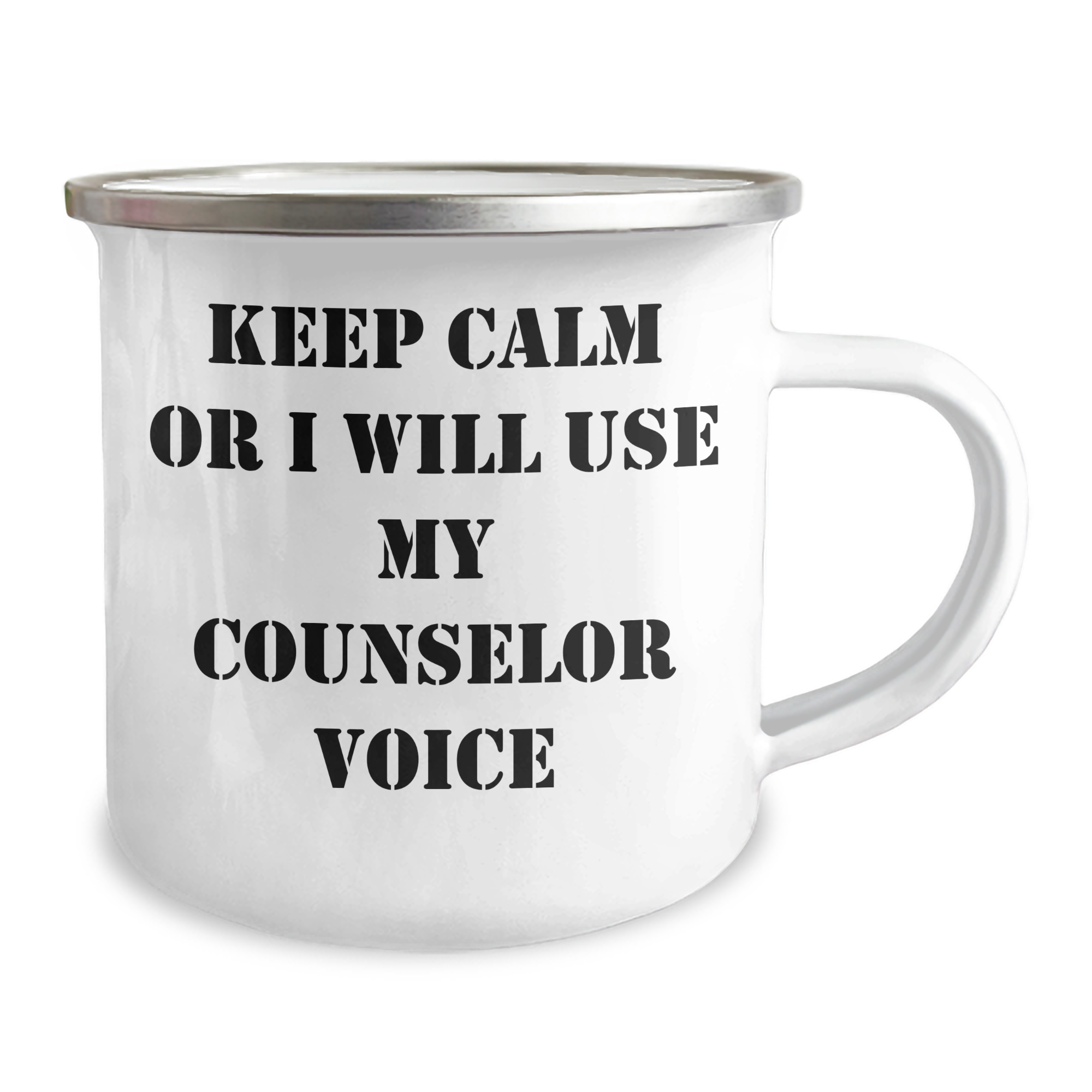 Counselor Gifts from Friends and Family Keep Calm Or I Will Use My Voice, Funny Camping Mug, Father's Day Unique Gifts for Counselors - Image 2