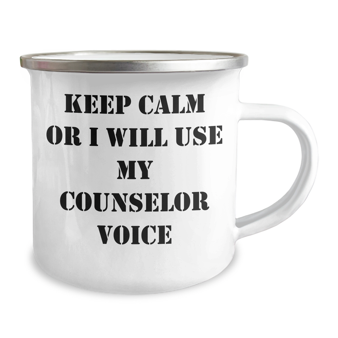Counselor Gifts from Friends and Family Keep Calm Or I Will Use My Voice, Funny Camping Mug, Father's Day Unique Gifts for Counselors - Image 2