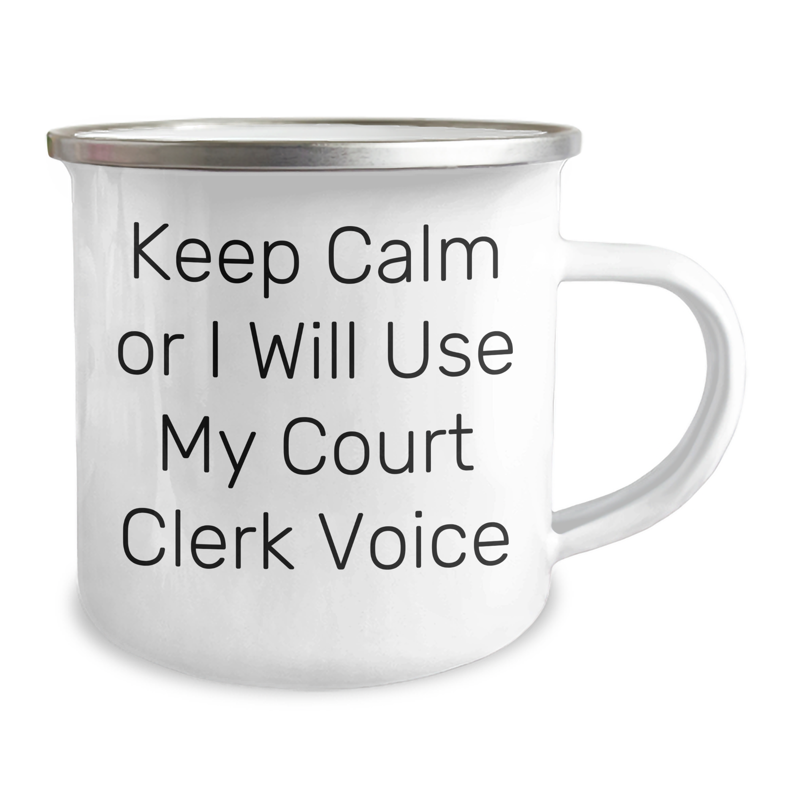 Court Clerk Funny Gifts for Her Mom's Day Camping Mug Keep Calm or I'll Use My Voice, Gifts from Friends, Gifts for Court Clerk - Image 2