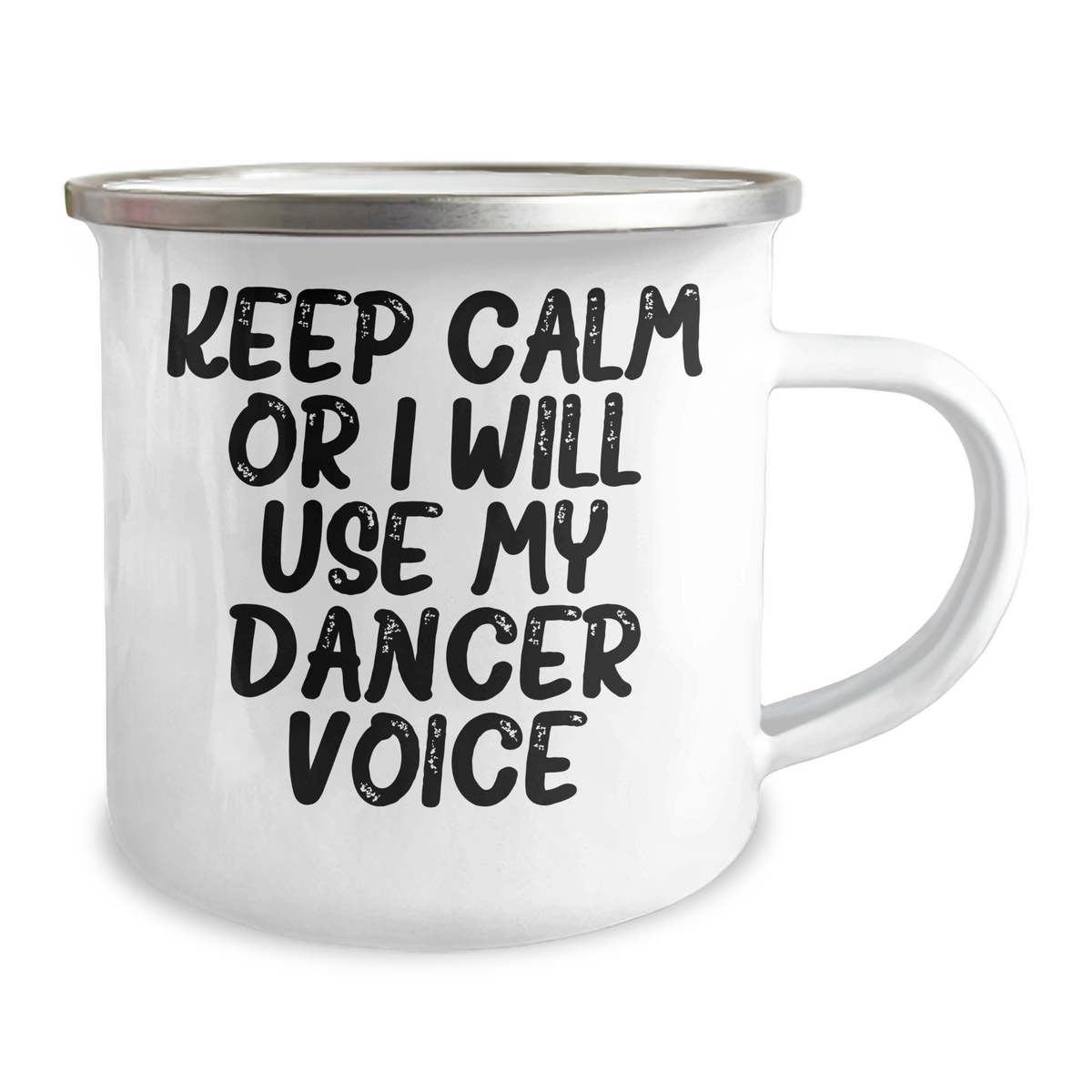 Funny Dancer Voice Camping Mug, Gifts for Dancers from Family, Unique Father's Day Unique Gifts for Men, 12 oz Stainless Steel with Enamel Finish - Image 2