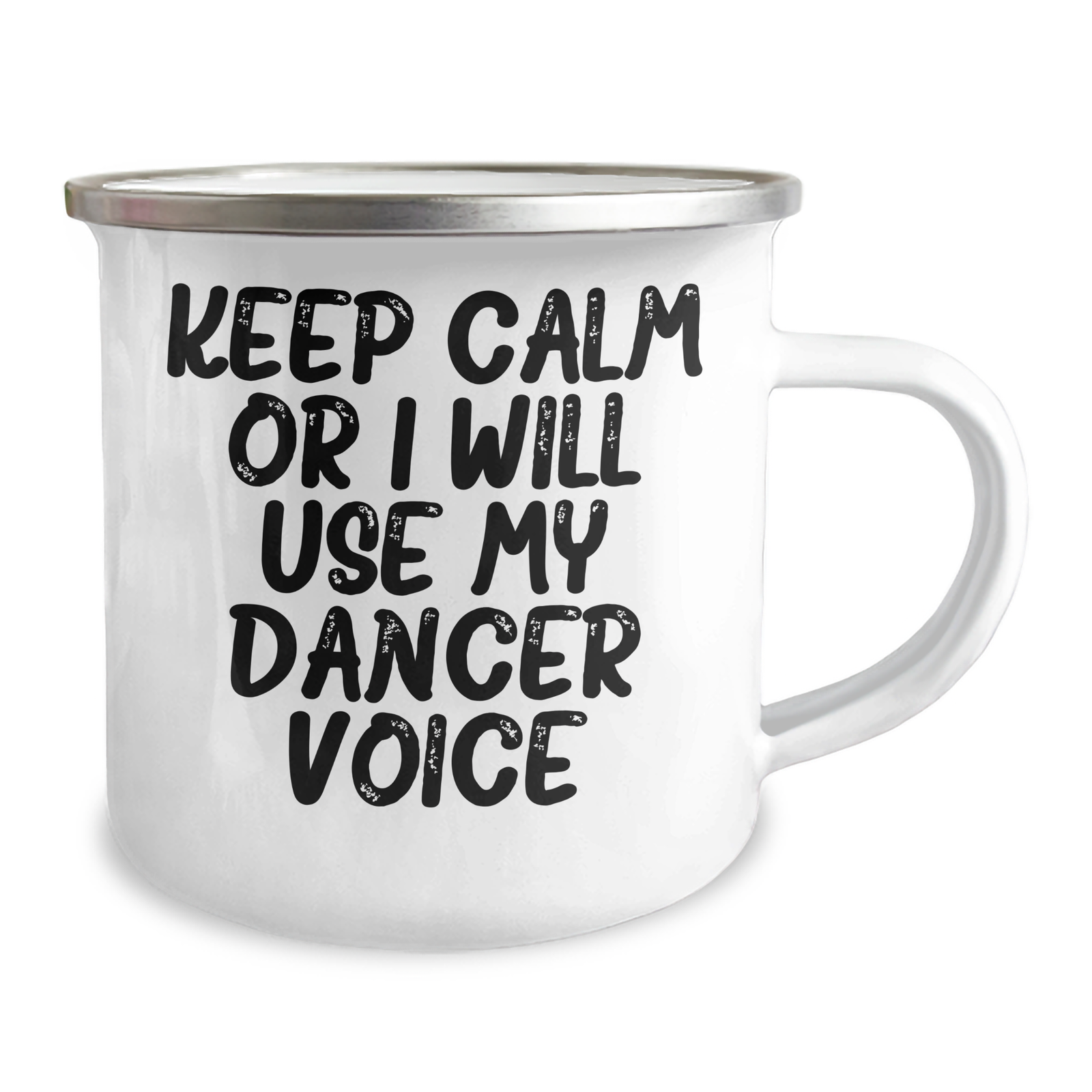 Funny Dancer Voice Camping Mug, Gifts for Dancers from Family, Unique Father's Day Unique Gifts for Men, 12 oz Stainless Steel with Enamel Finish - Image 2
