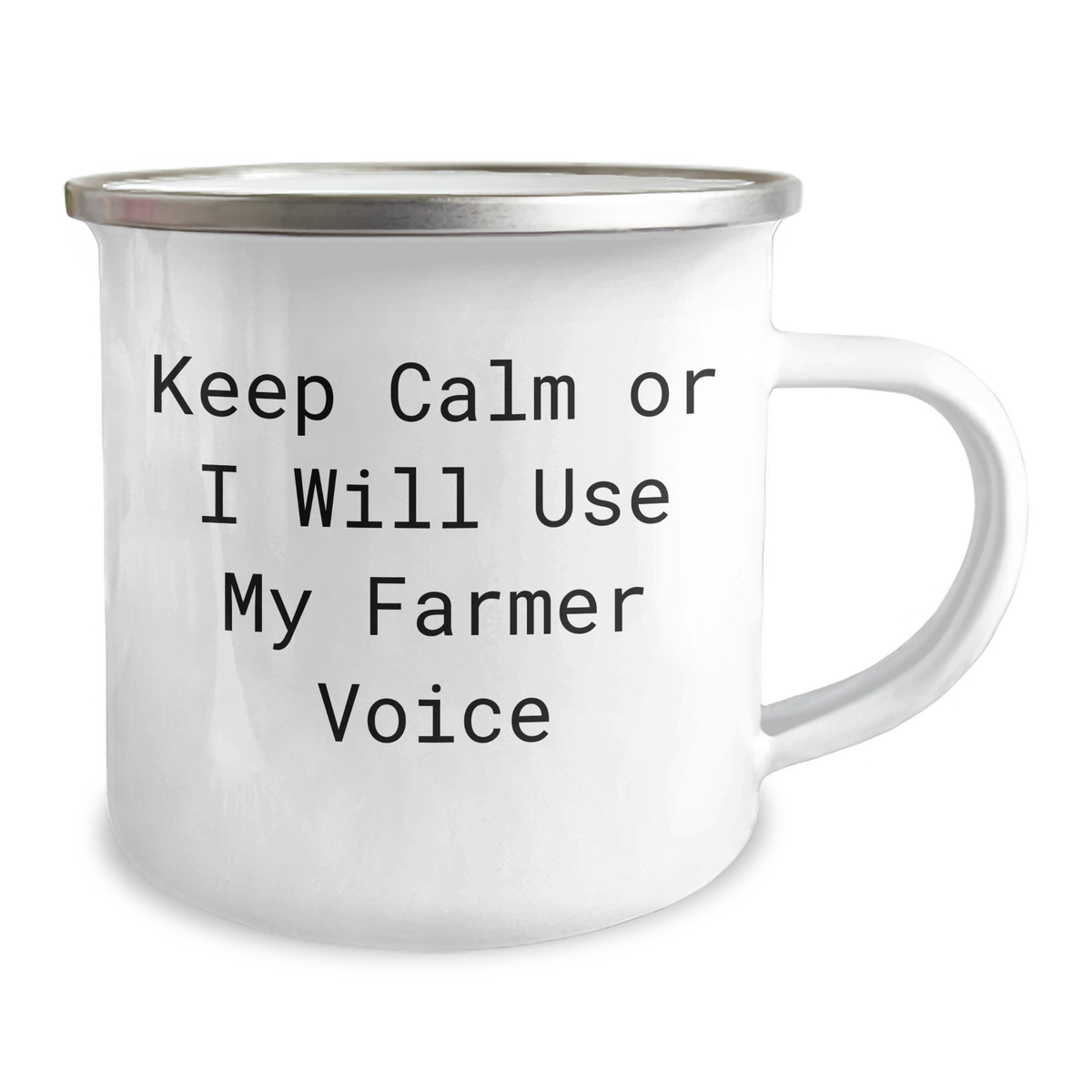Funny Farmer Gifts, Camping Mug for Mom's Special Day - 'Keep Calm Or I Will Use My Farmer Voice' - Gifts from Men to Women - Image 2