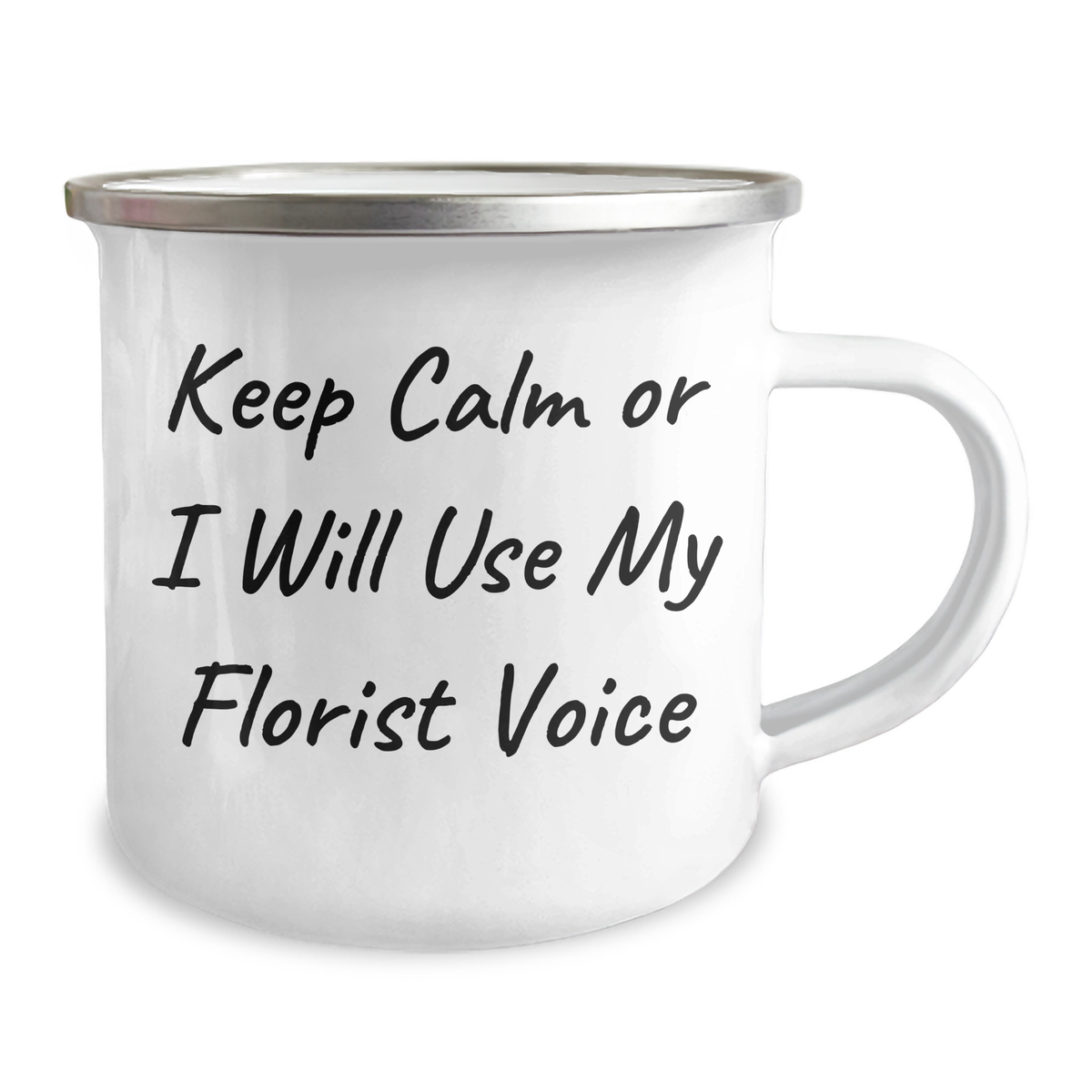 Funny Florist Gifts from Men, Unique Camping Mug for Florist, Keep Calm or I Will Use My Florist Voice, Gift for Mother's Day - Image 2