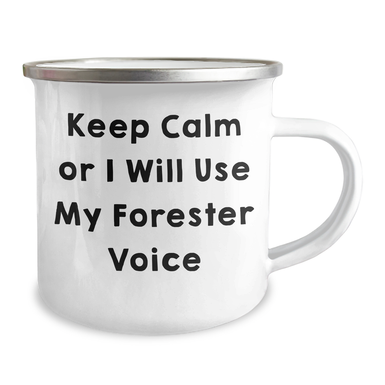 Funny Forester Gifts for Dad's Camping Adventures - Keep Calm Or I Will Use My Forester Voice, Unique Forester Mugs for Men, Camping Mug for Father's Day - Image 2