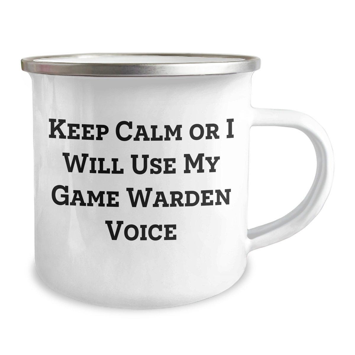 Game Warden Humor Camping Mugs for Men, Funny 'Keep Calm Or I Will Use My Game Warden Voice' Gifts from Family, Friends, Coworkers for Father's Day - Image 2