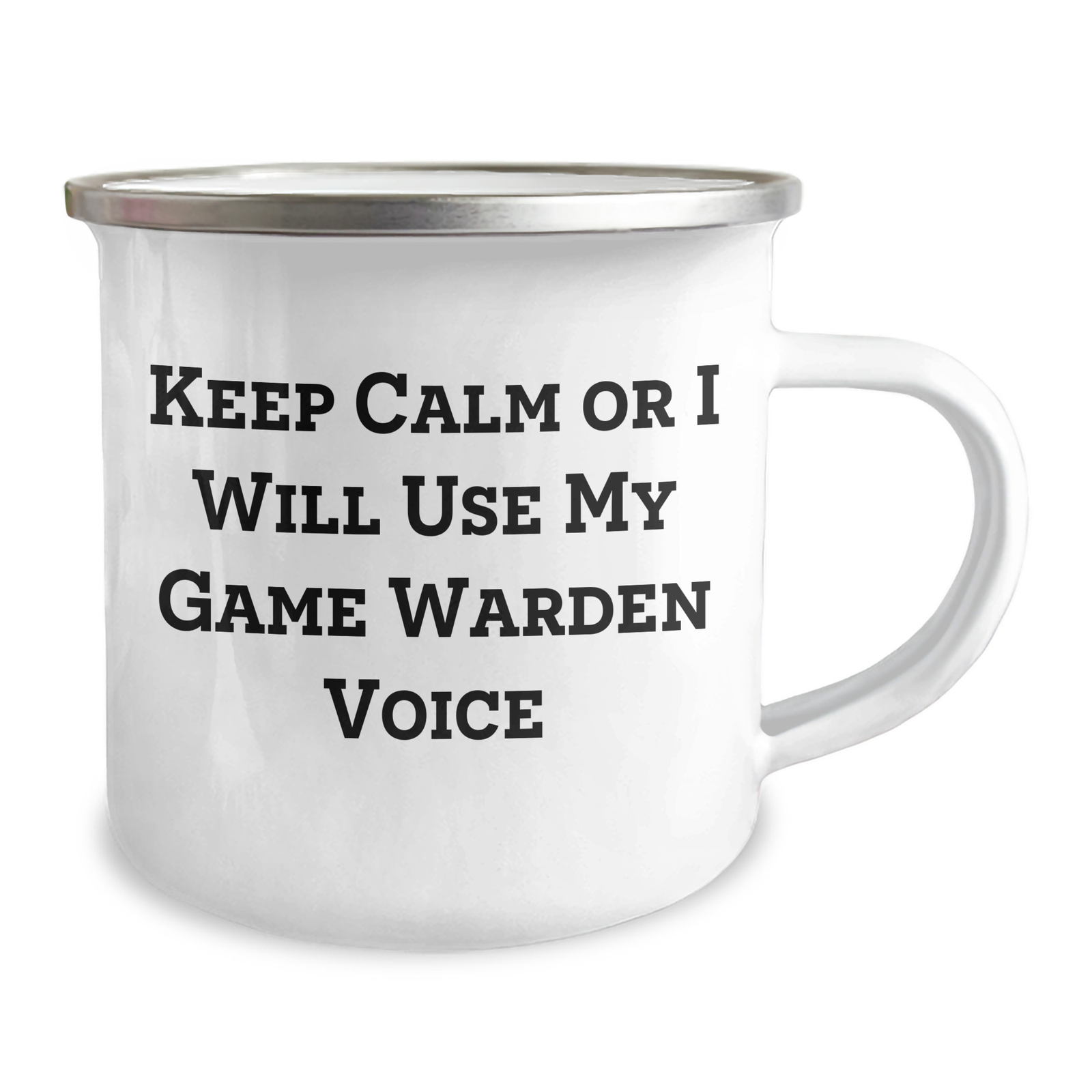 Game Warden Humor Camping Mugs for Men, Funny 'Keep Calm Or I Will Use My Game Warden Voice' Gifts from Family, Friends, Coworkers for Father's Day - Image 2
