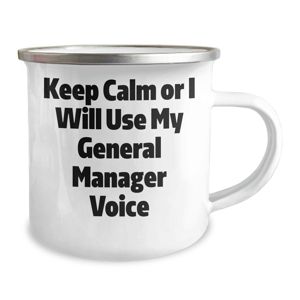 Funny General Manager Gifts, Keep Calm Or I Will Use My General Manager Voice, Camping Mug for Mother's Day, Gifts from Men to General Manager - Image 2