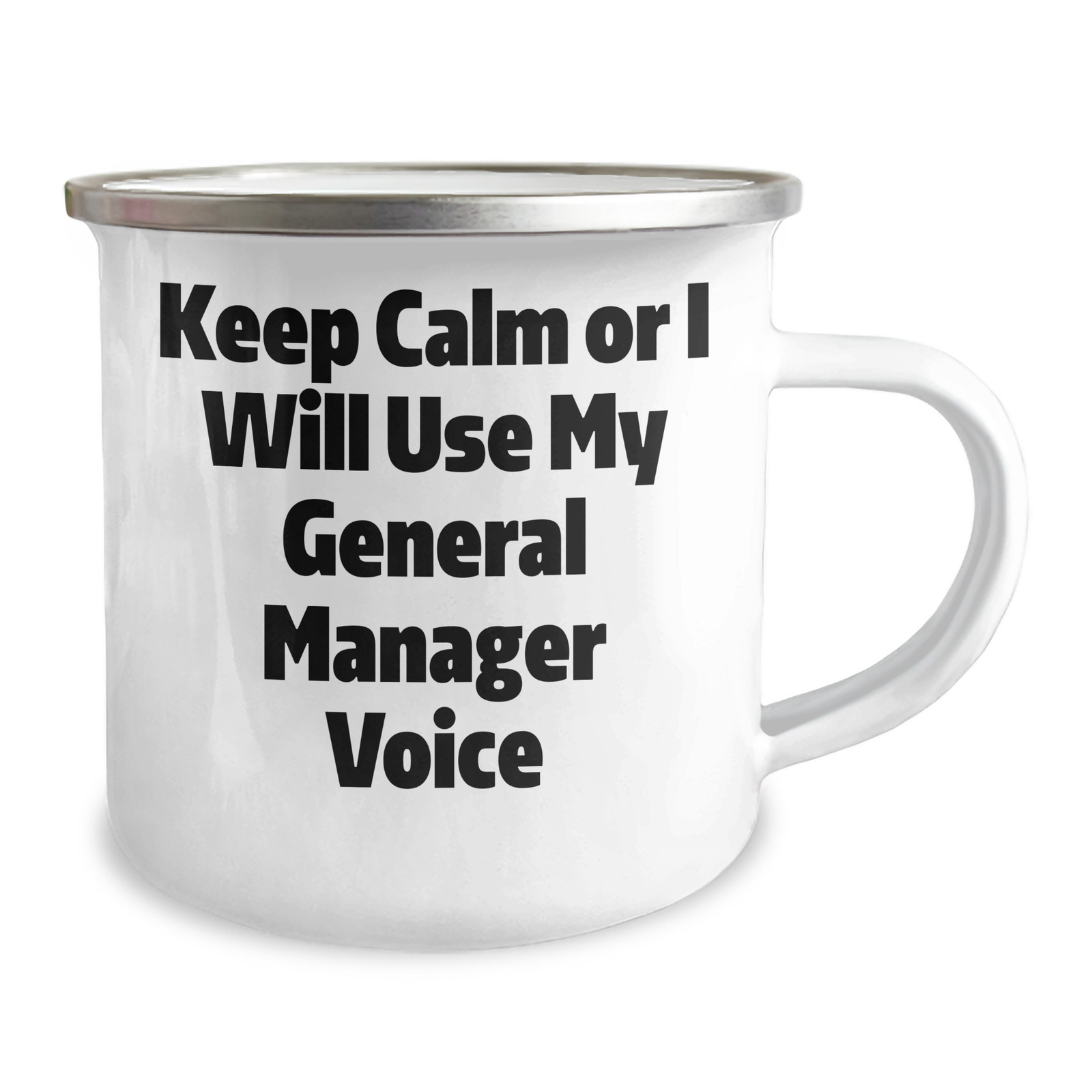 Funny General Manager Gifts, Keep Calm Or I Will Use My General Manager Voice, Camping Mug for Mother's Day, Gifts from Men to General Manager - Image 2