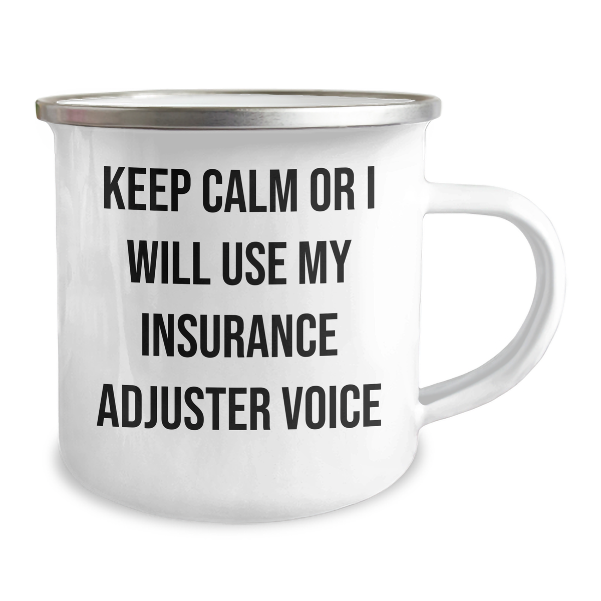 Funny Insurance Adjuster Gifts from Friends and Family - 'Keep Calm Or I Will Use My Insurance Adjuster Voice' Mother's Day Unique Gifts for Insurance Adjuster Women - Image 2