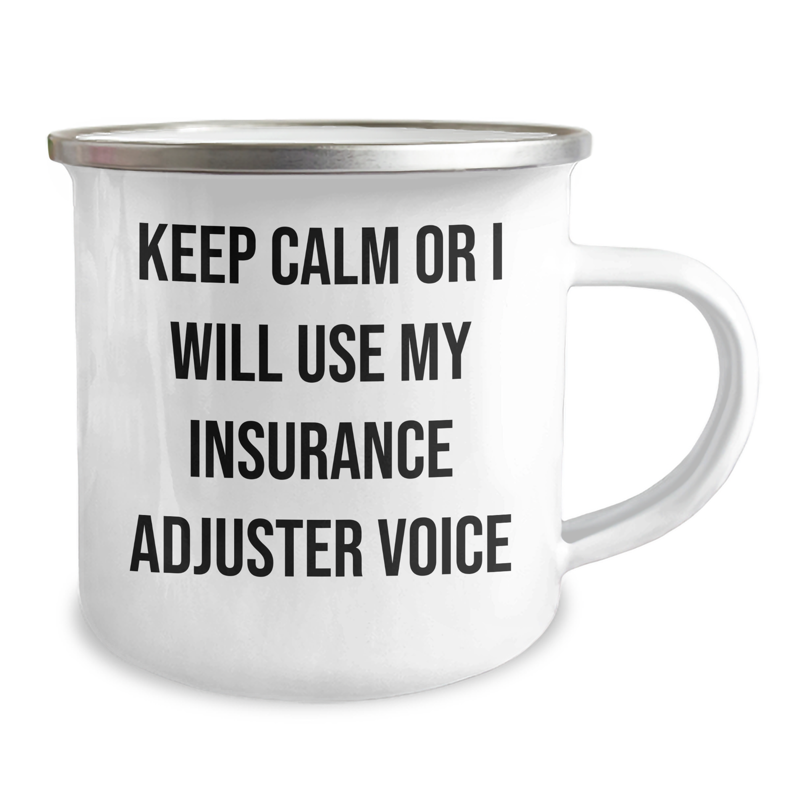 Funny Insurance Adjuster Gifts from Friends and Family - 'Keep Calm Or I Will Use My Insurance Adjuster Voice' Mother's Day Unique Gifts for Insurance Adjuster Women - Image 2
