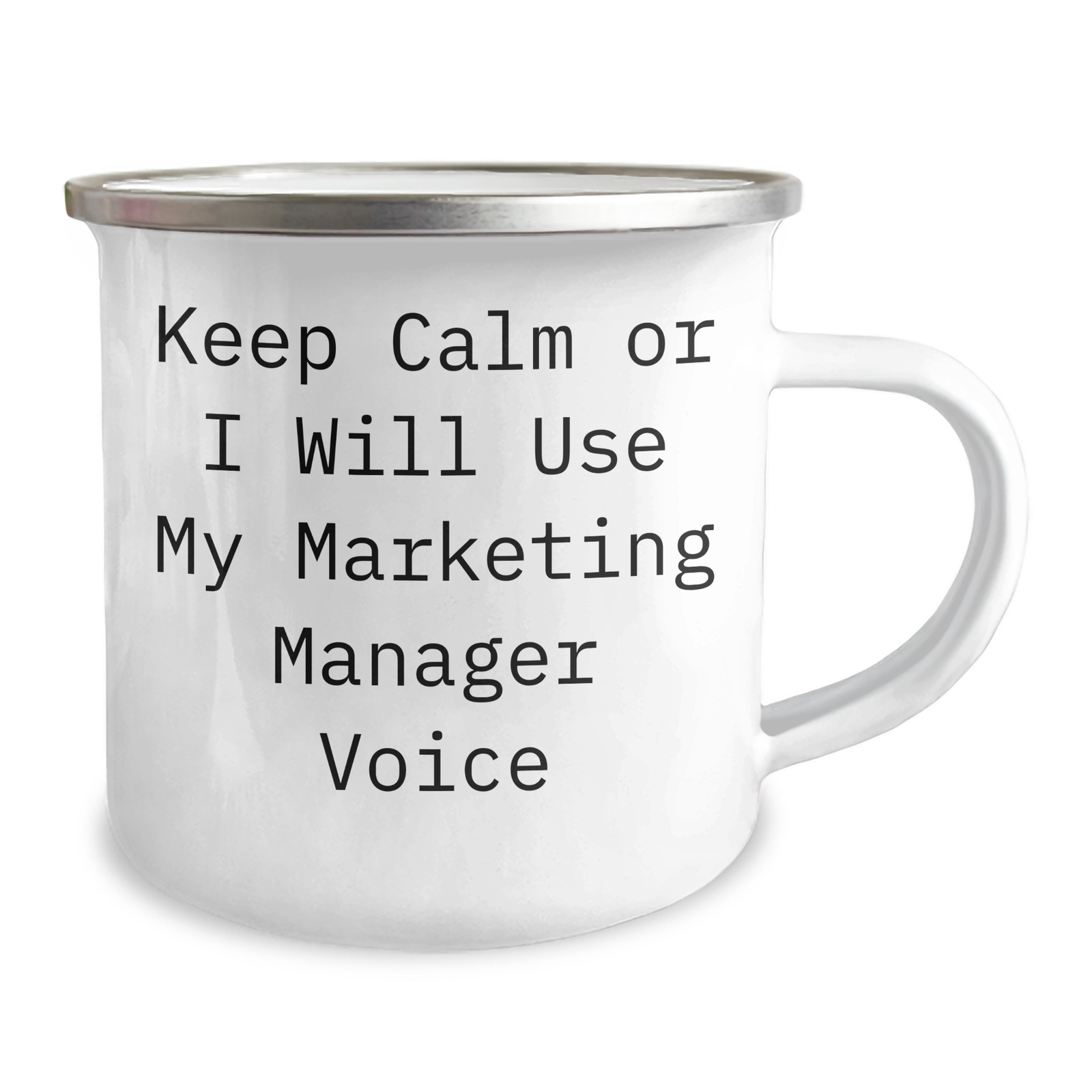 Marketing Manager Gifts Funny Keep Calm Or I Will Use My Marketing Manager Voice Camping Mug for Mother's Day - Image 2
