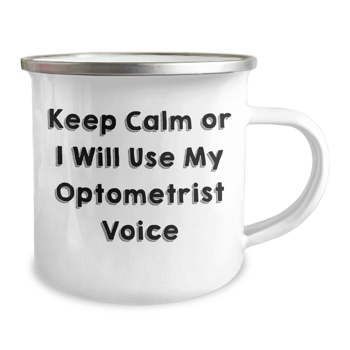 Optometrist Gifts from Friends and Family, Keep Calm Or I Will Use My Optometrist Voice, Funny Camping Mug for Dad, Father's Day Unique Gifts - Image 2