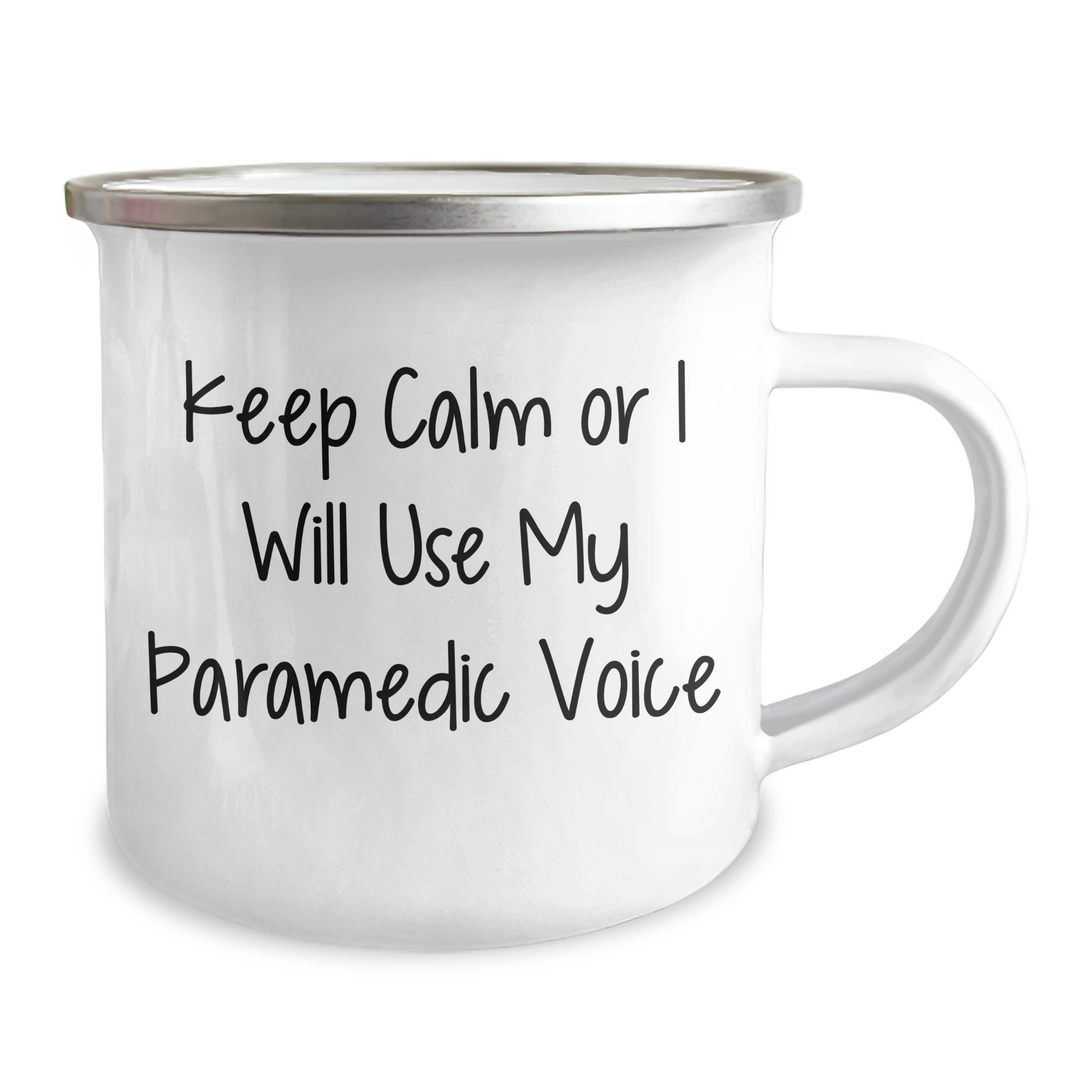 Funny Rescue Worker Gifts - Keep Calm Or I Will Use My Rescue Worker Voice Camping Mug for Dad, Father's Day Unique Gifts from Friends to Family - Image 2