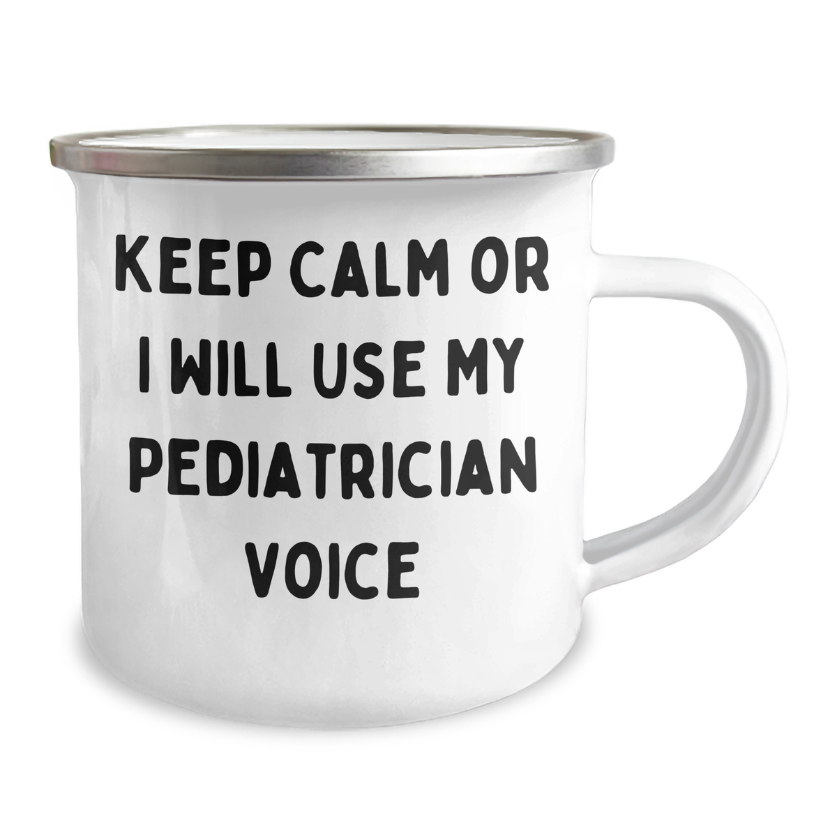 Funny Pediatrician Gifts, Camping Mug for Mother's Day, 'Keep Calm Or I Will Use My Pediatrician Voice' - Gifts from Family to Pediatrician - Image 2