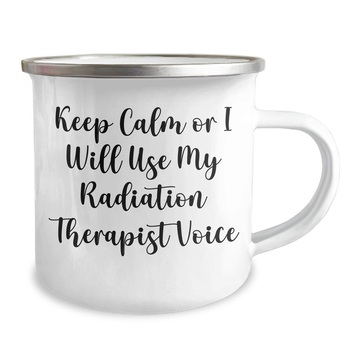 Funny Radiation Therapist Gifts for Her - Keep Calm Or I Will Use My Radiation Therapist Voice Camping Mug for Mother's Day from Friends - Image 2