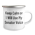 Senator Humor Camping Mug Gifts for Mom - 'Keep Calm Or I Will Use My Senator Voice' Funny Quote, 12 oz Stainless Steel Enamel Mug, Gifts from Friends or Family for Mother's Day - Image 2