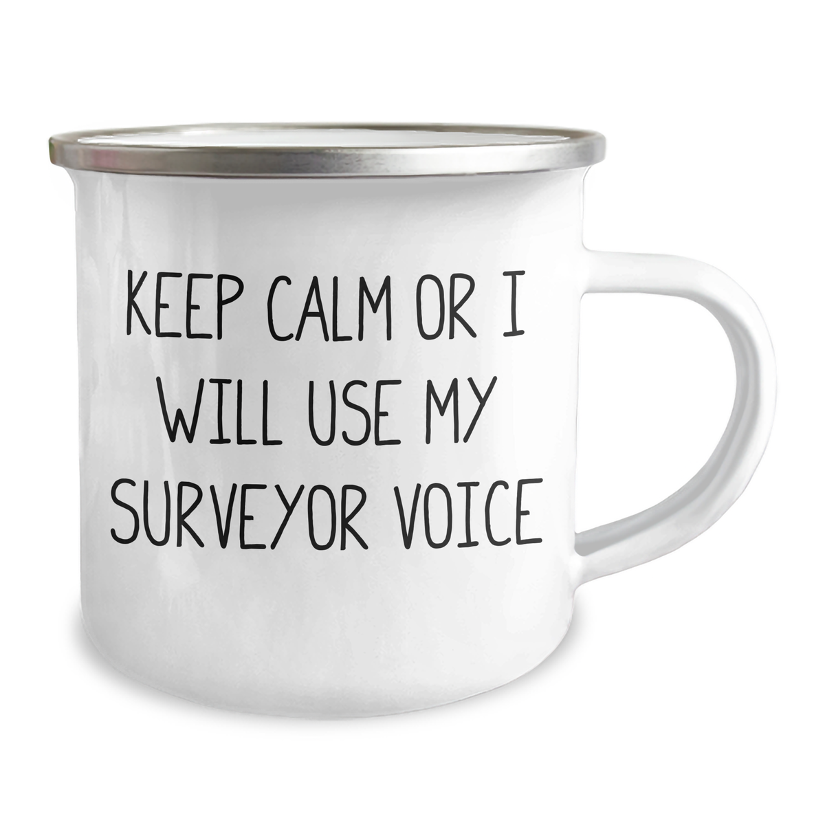 Funny Surveyor Gifts for Men - Keep Calm Or I Will Use My Surveyor Voice Camping Mug, Father's Day Unique Gifts from Friends and Family - Image 2