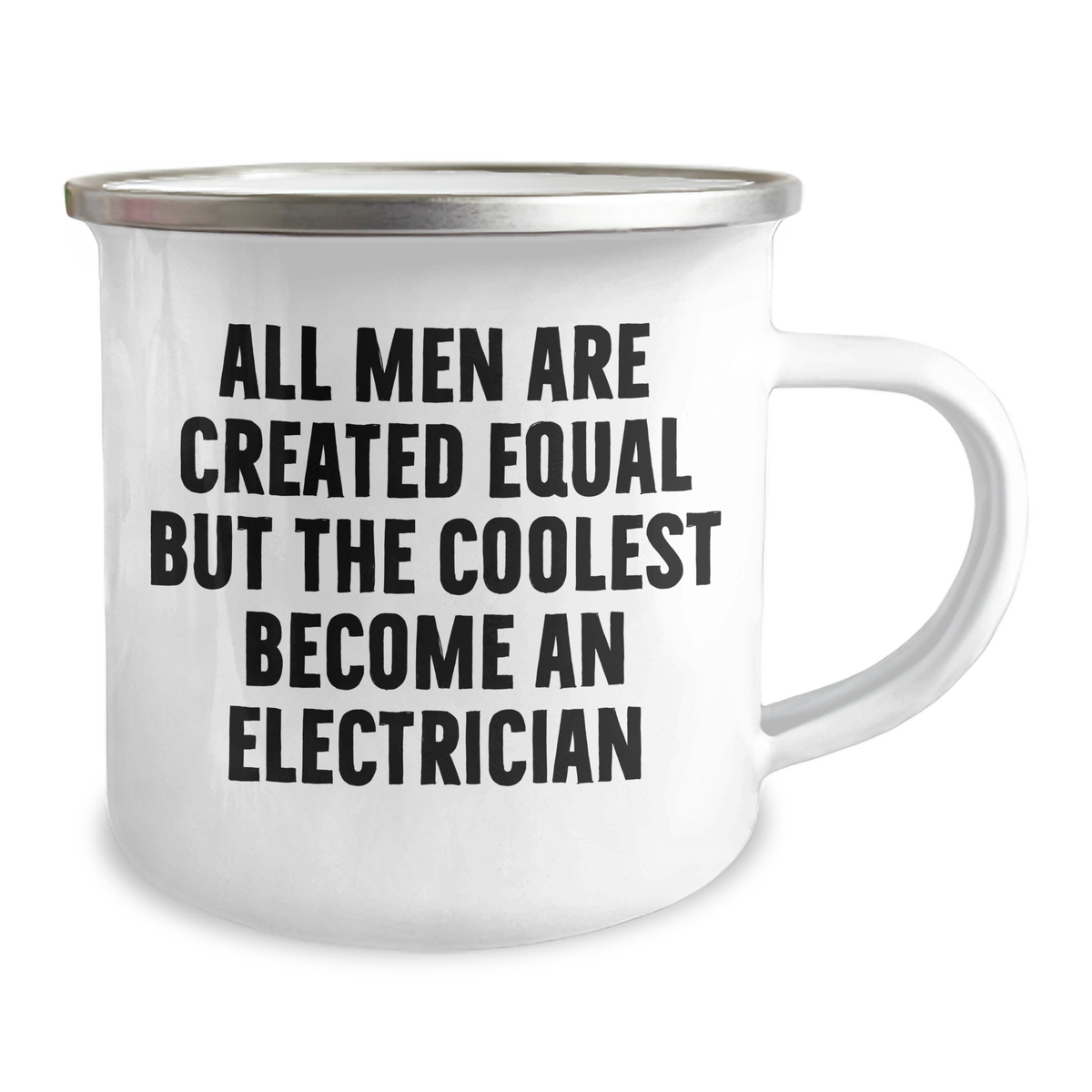 Funny Electrician Gifts for Mom - 'All Men Are Created Equal But The Coolest Become An Electrician' Quote on a Camping Mug for Her - Gifts from Friends and Family, Perfect for Mother's Day - Image 2