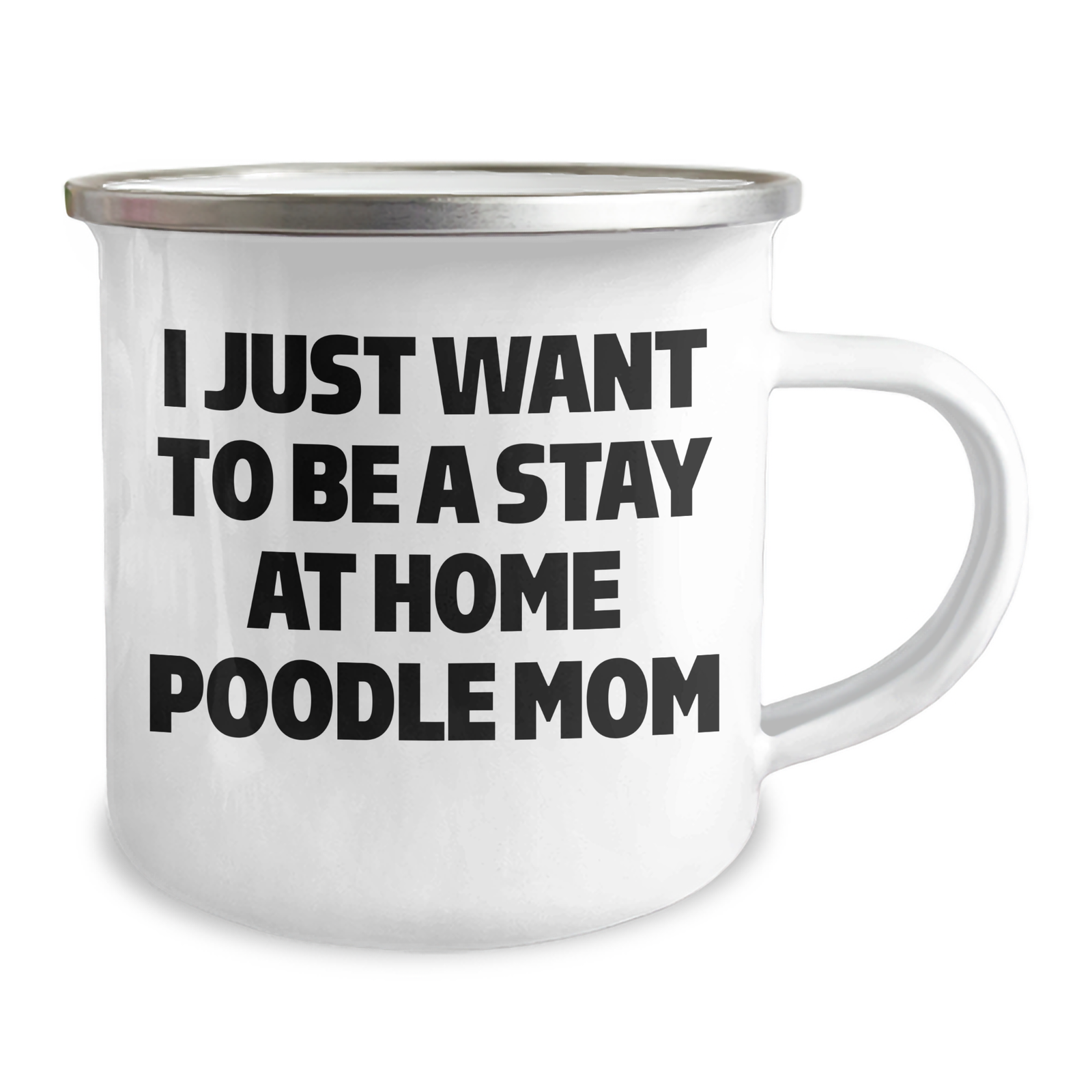 Funny Poodle Dog Mom Gifts for Dad, I Just Want To Be A Stay At Home Poodle Mom Camping Mug for Men, Father's Day Unique Gifts from Family - Image 2