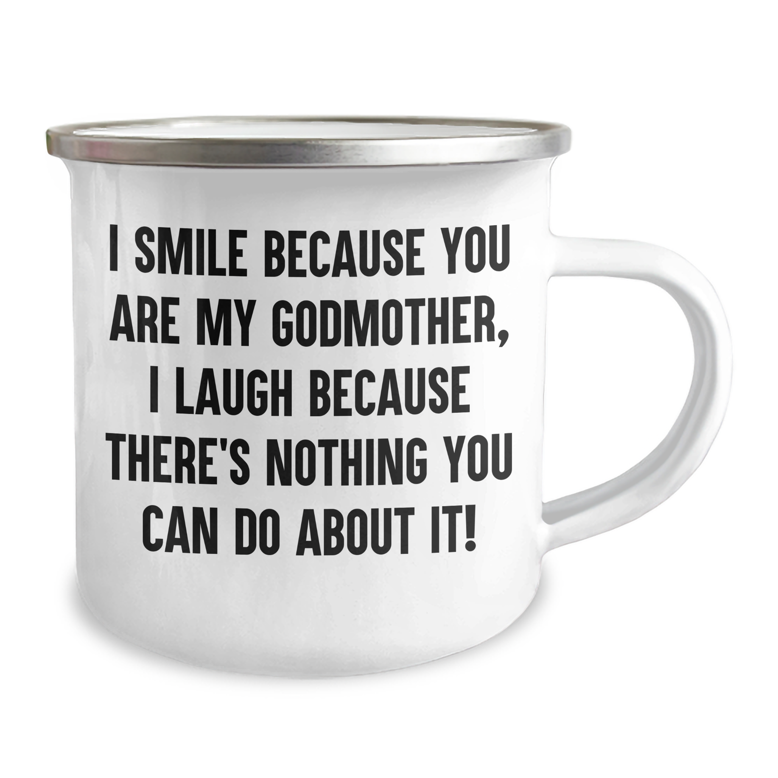 Gifts from Family, Gifts for Godmother - I Smile Because You Are My Godmother, Camping Mug for Mother's Day - Image 2